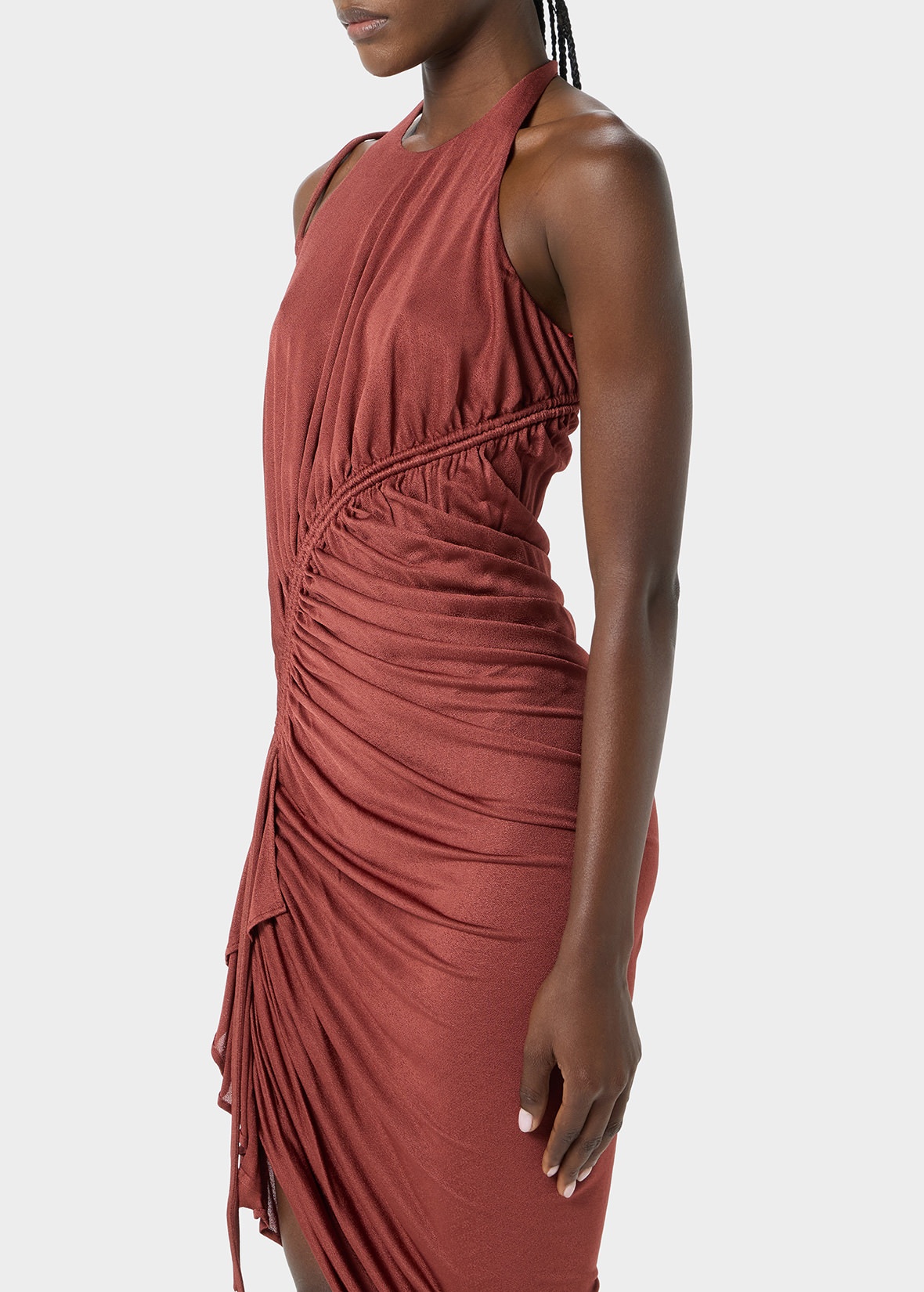 CRÊPE JERSEY DRESS WITH GATHERING - 5