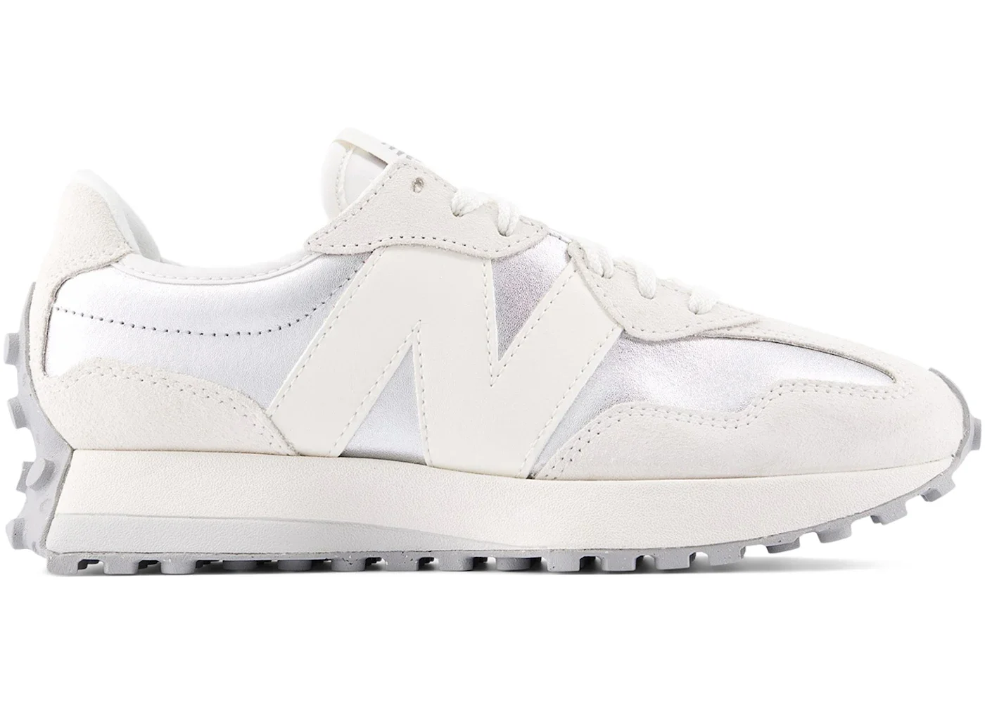 New Balance 327 Silver Metallic Sea Salt (Women's) - 1