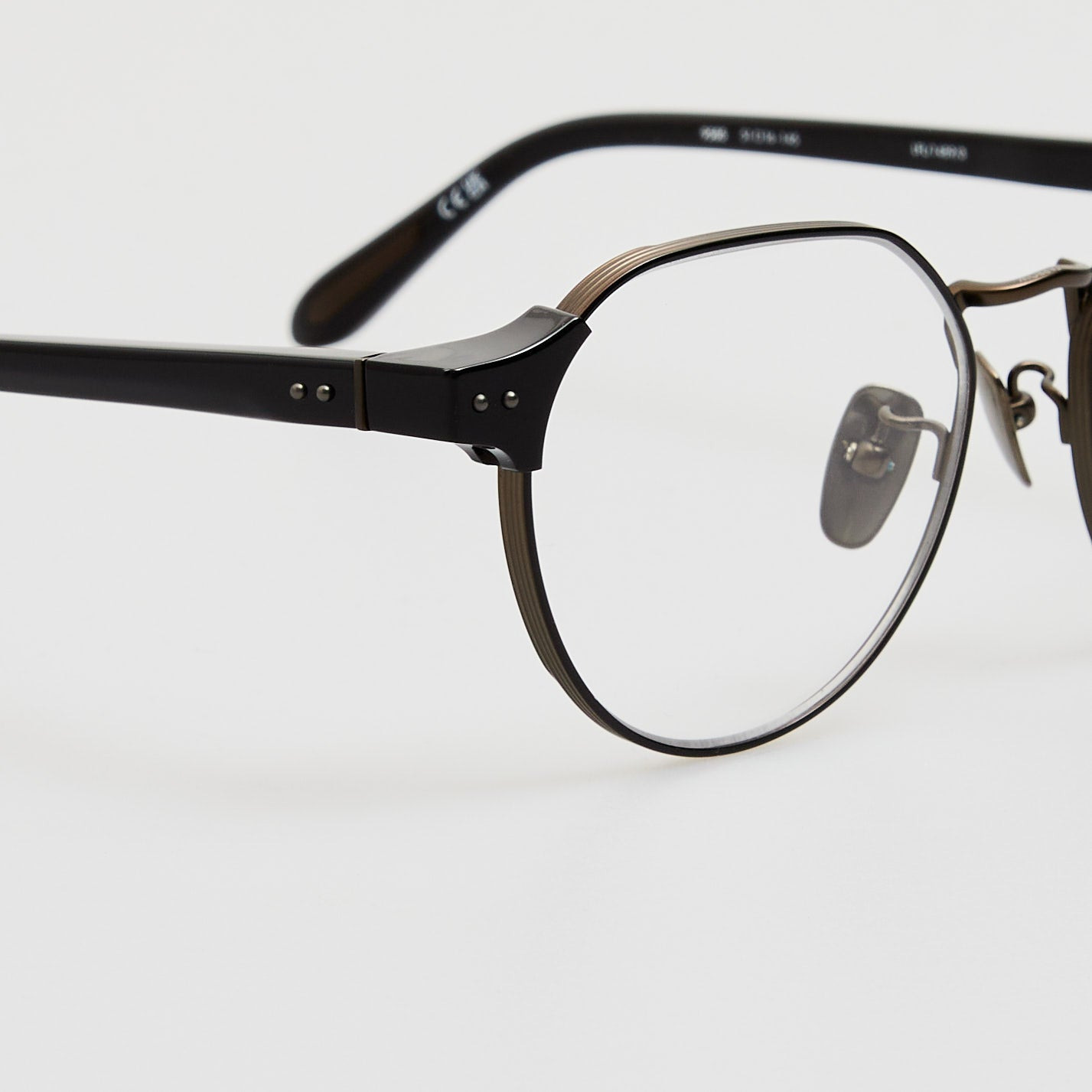 Jonathan Angular Optical Frame in Black and Matt Nickel - 4