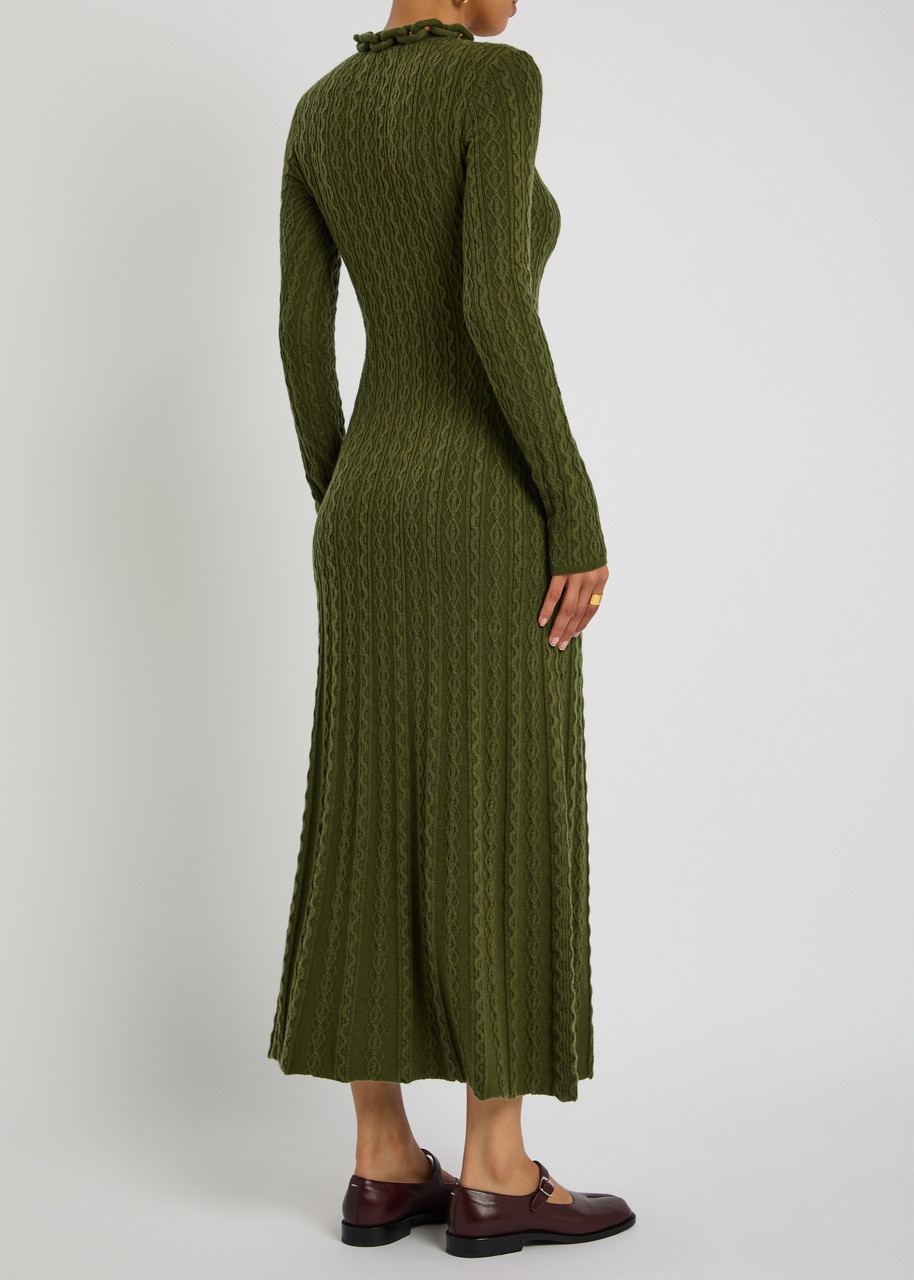 Rabanne Chain-embellished Cable-knit Midi Dress - 2
