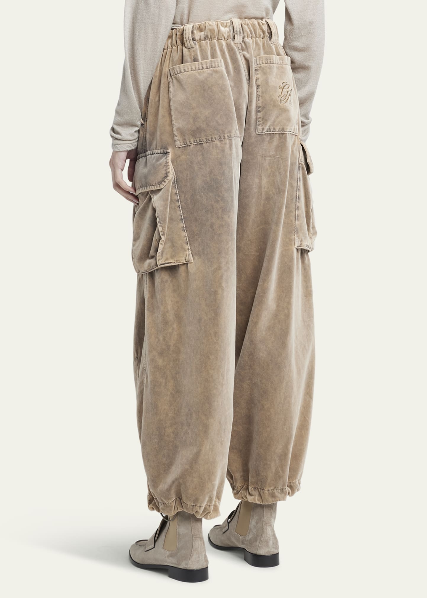 GIORGIO ARMANI Velvet Cargo Pants bergdorfgoodman REVERSIBLE