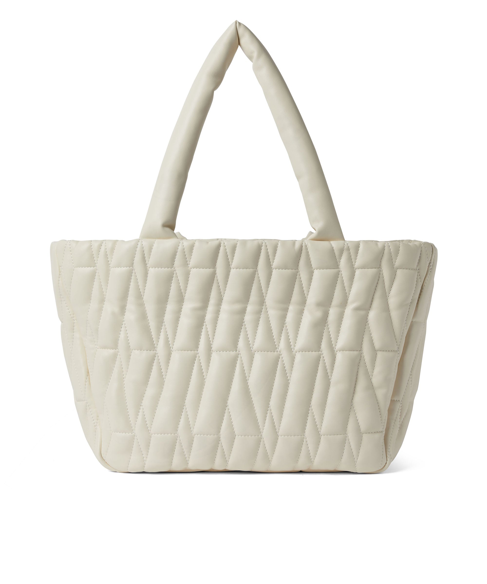 Quilted faux leather basket bag - 2