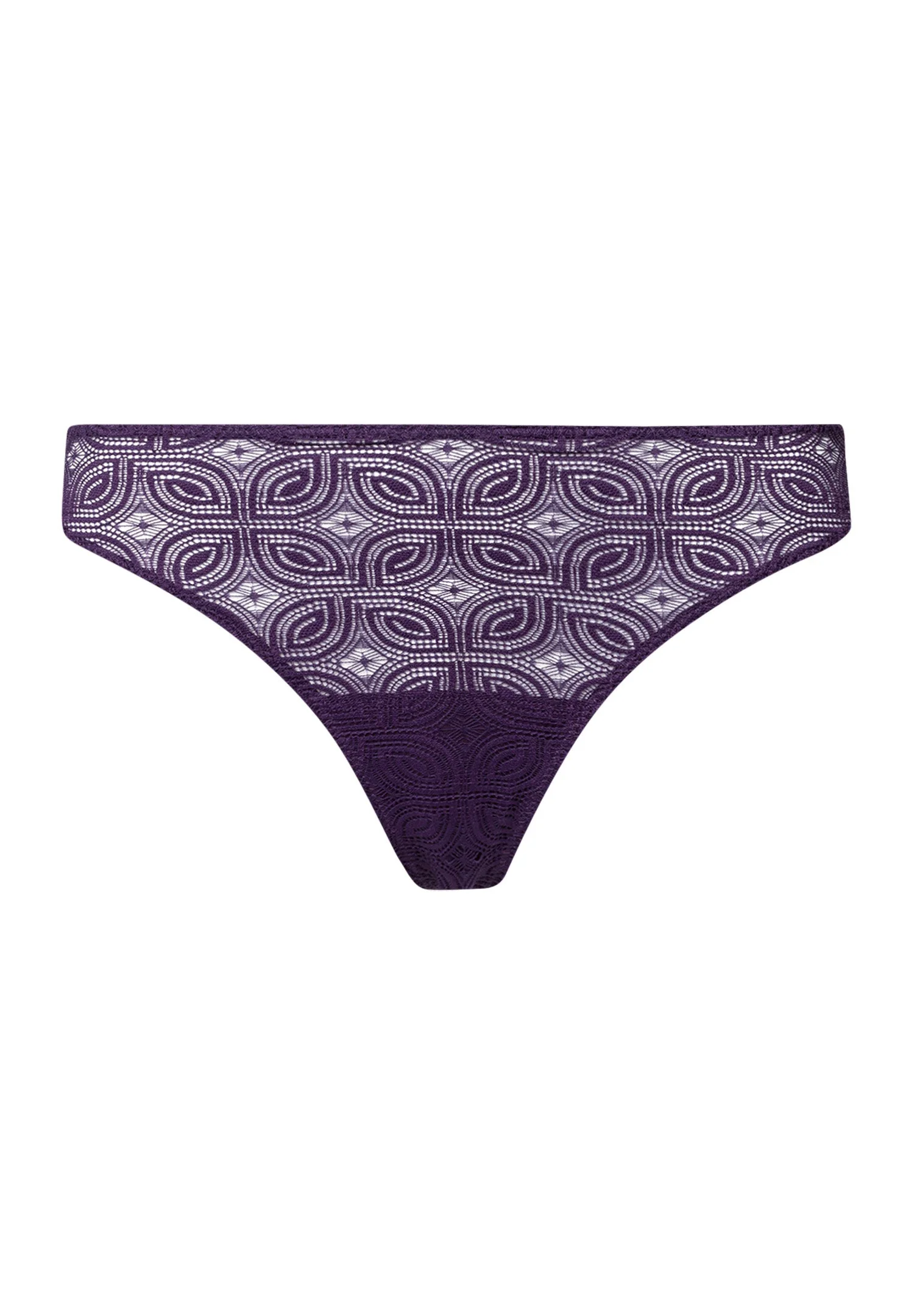 Ruby Geometric Lace Thong - 1