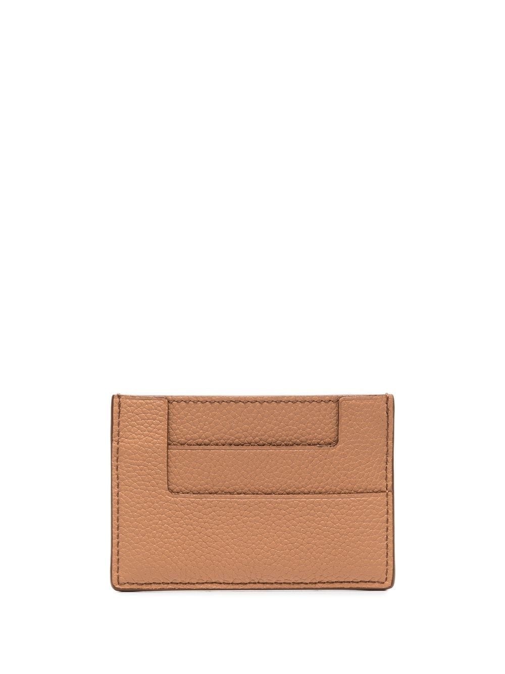 logo-plaque leather cardholder - 2