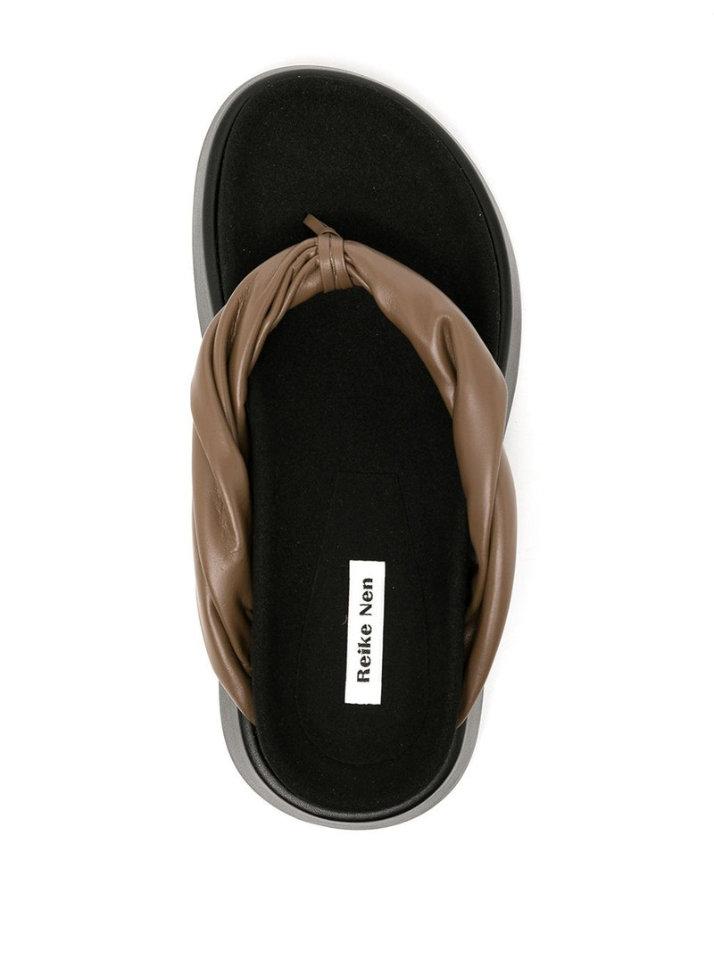 twisted-strap platform flip flops 4