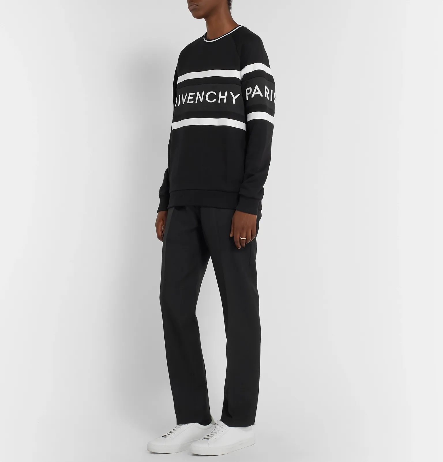 Logo-Embroidered Striped Loopback Cotton-Jersey Sweatshirt - 2