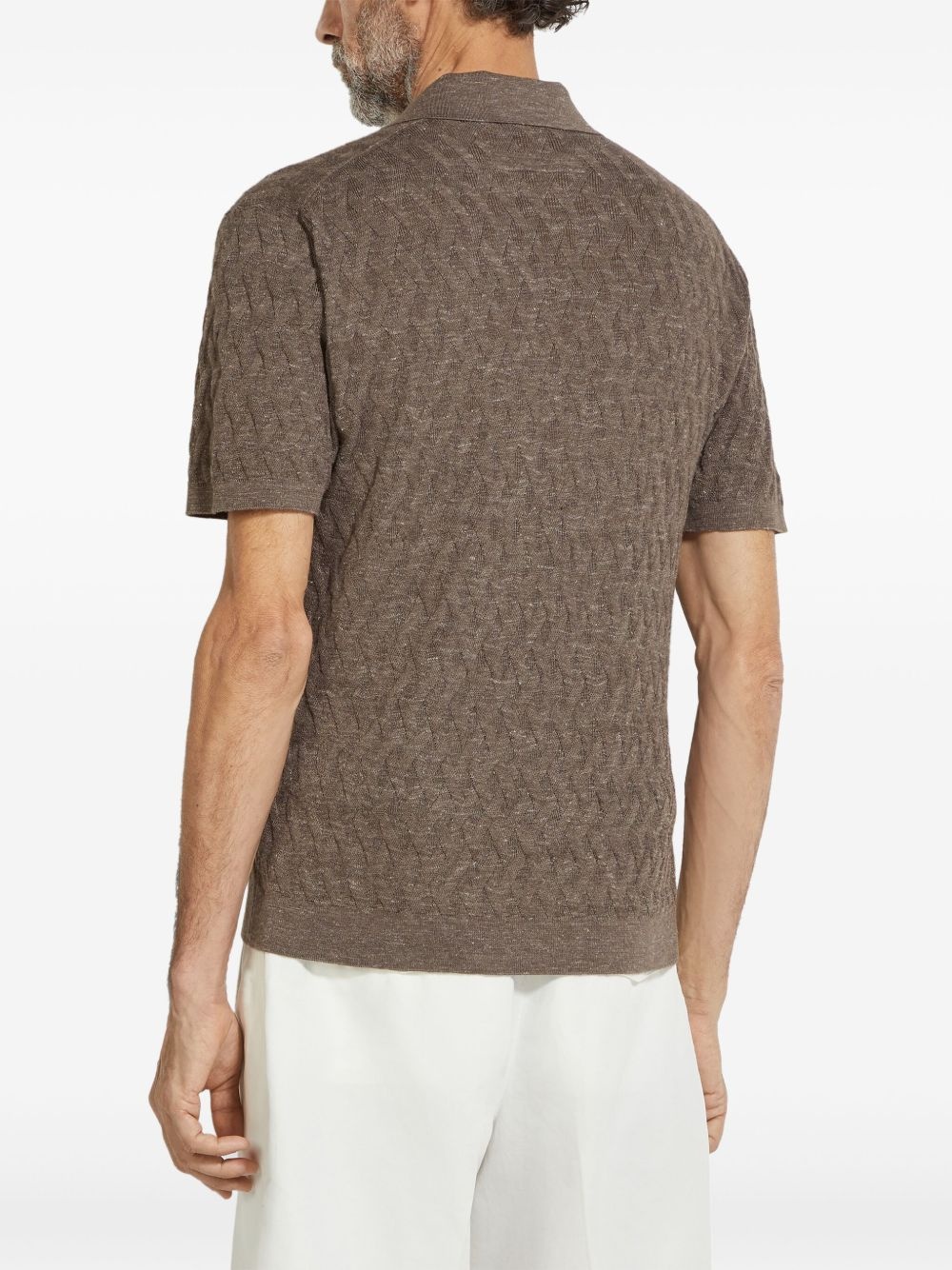 mélange polo shirt - 4