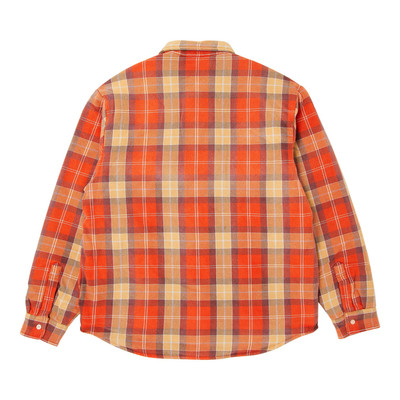 Supreme Supreme Quilted Flannel Snap Shirt 'Orange' outlook