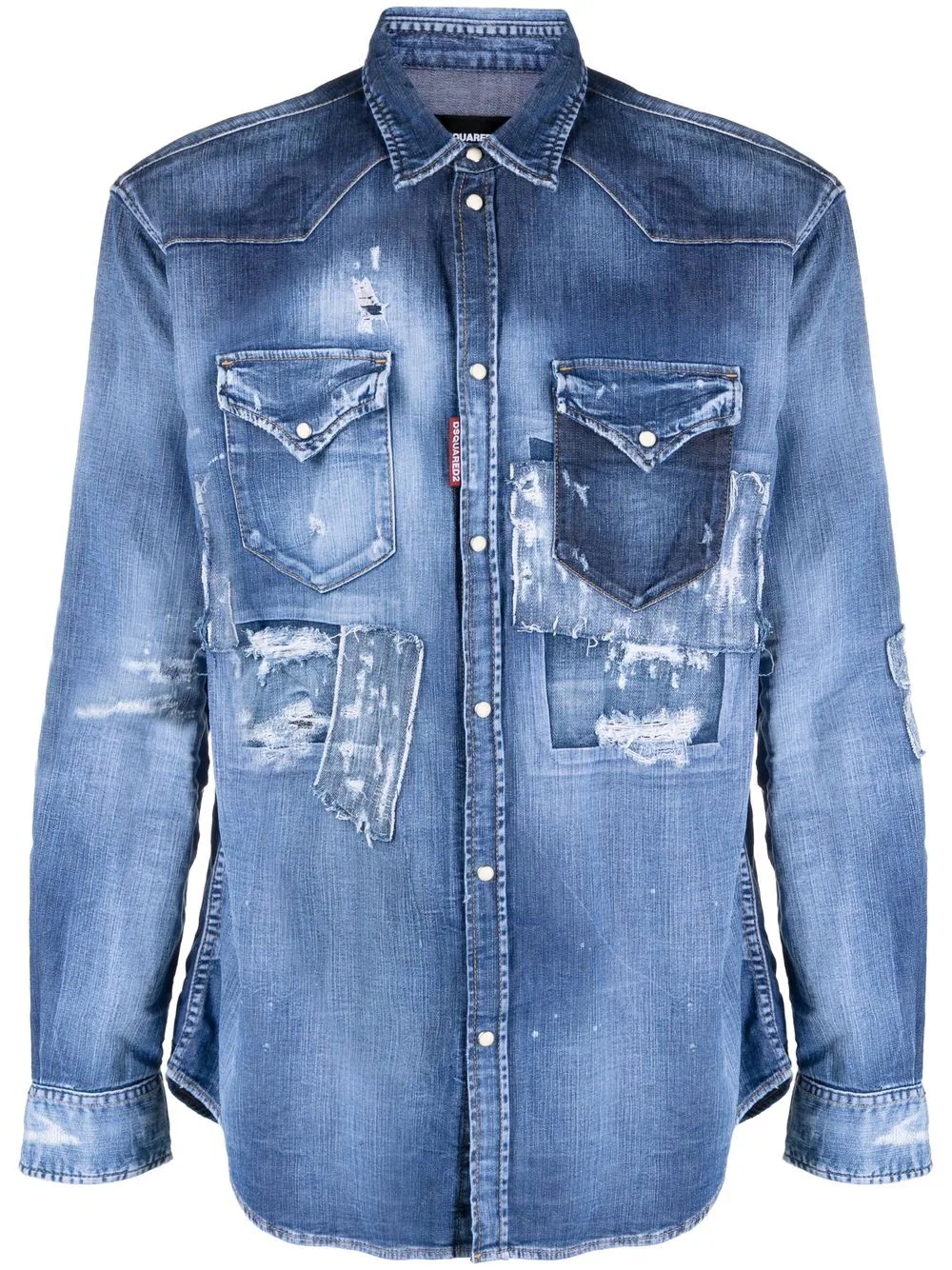 faded denim shirt - 1