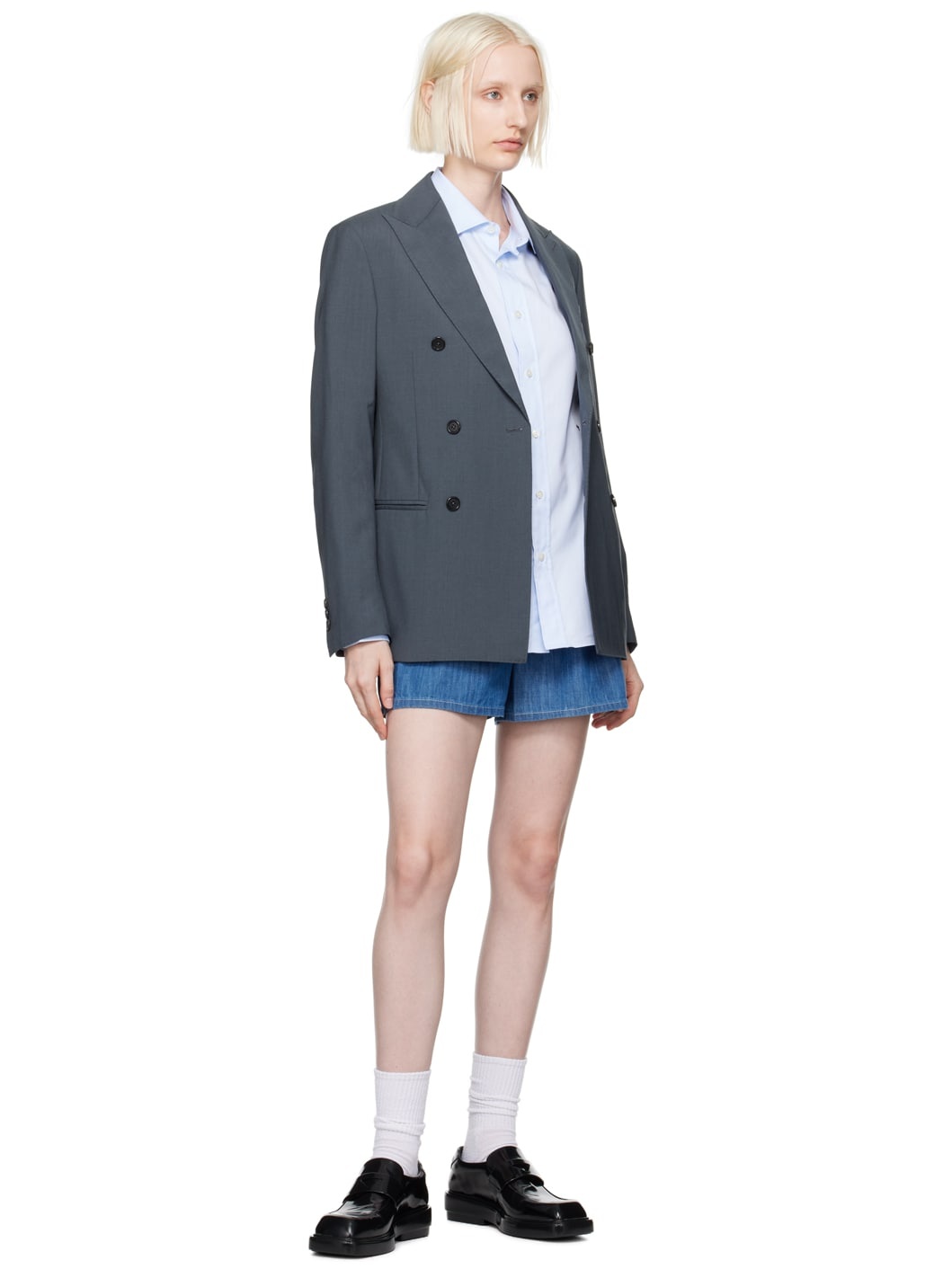 Gray Wool Classic Blazer - 4
