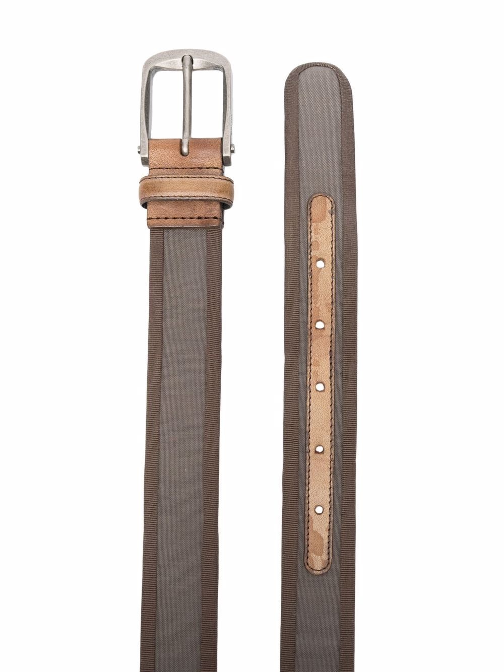 two-tone leather belt - 2