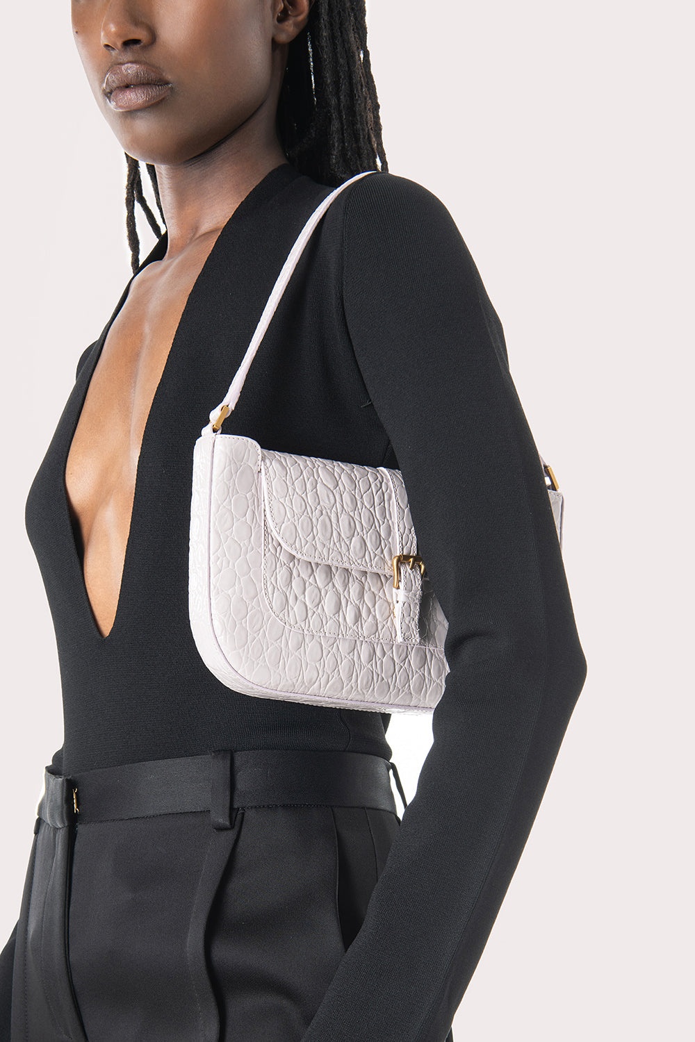 Miranda Dawn Circular Croco Embossed Leather - 2