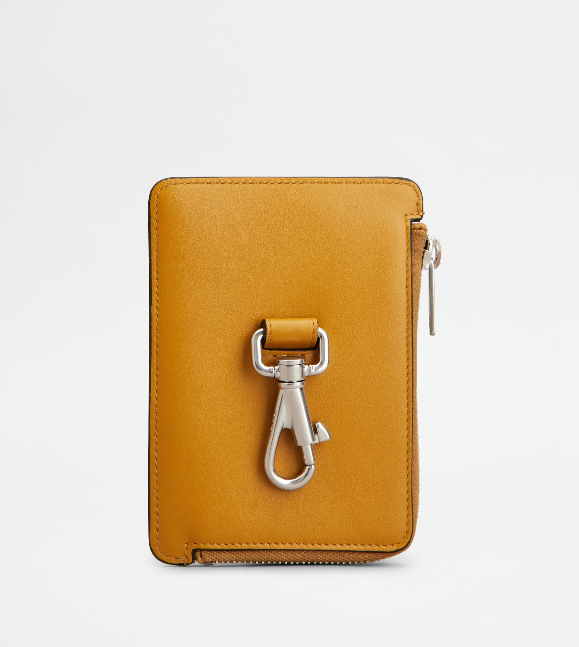 POUCH IN LEATHER SMALL - YELLOW - 2