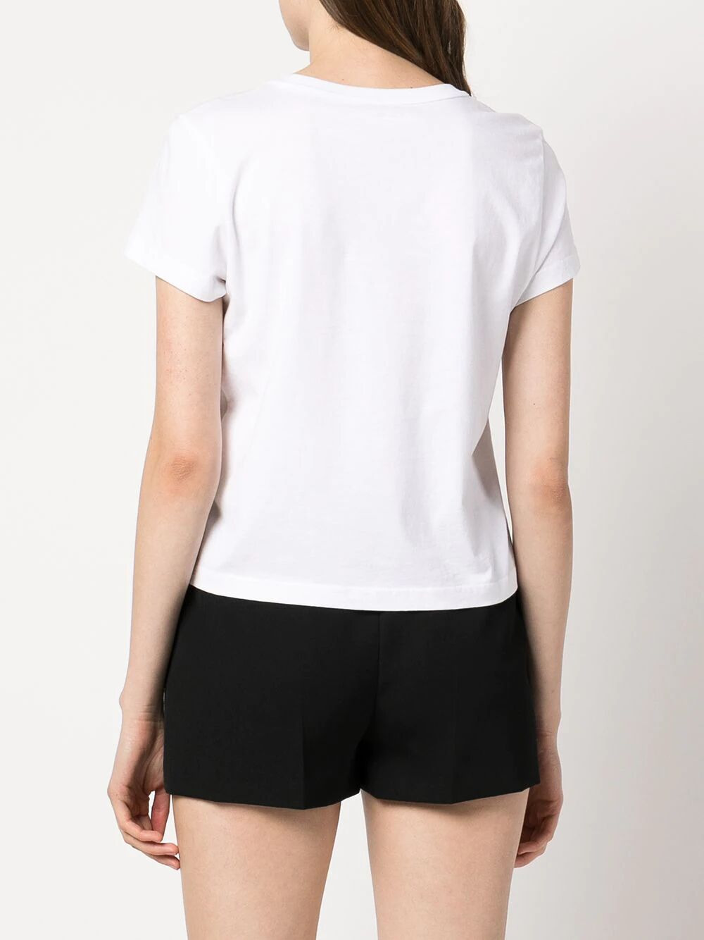 Alexander Wang Women Essential Jersey Shrunk Tee With Puff Logo And Bound Neck - 2