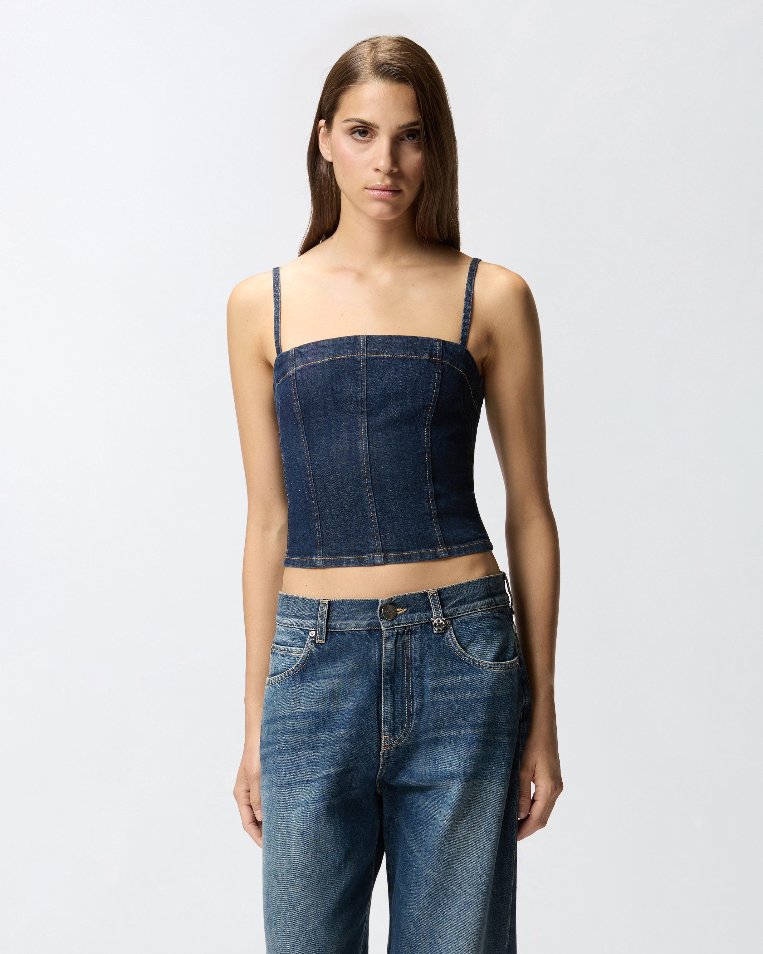 COMFORT DENIM BUSTIER TOP - 2