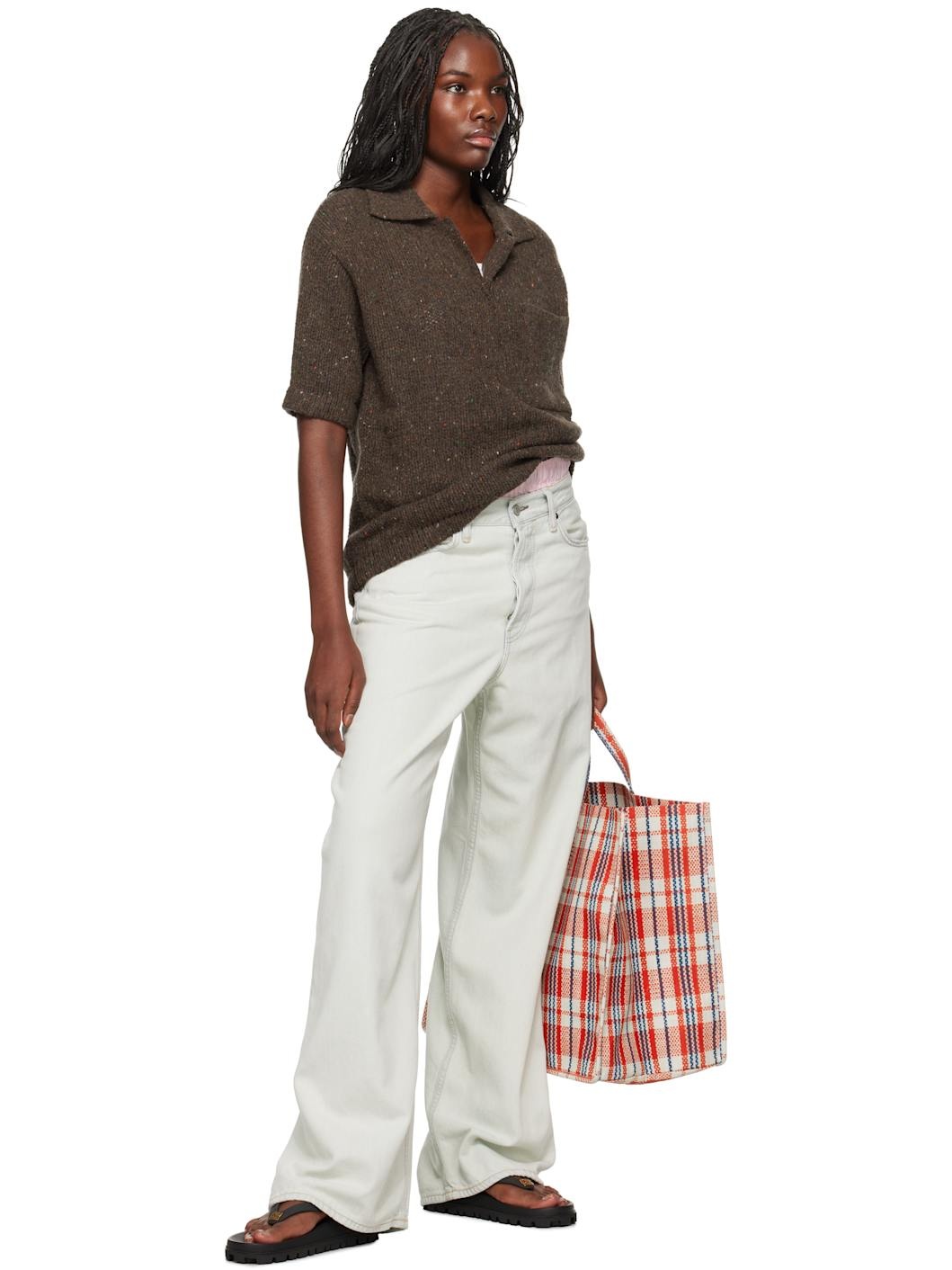 Brown Wool Polo - 5