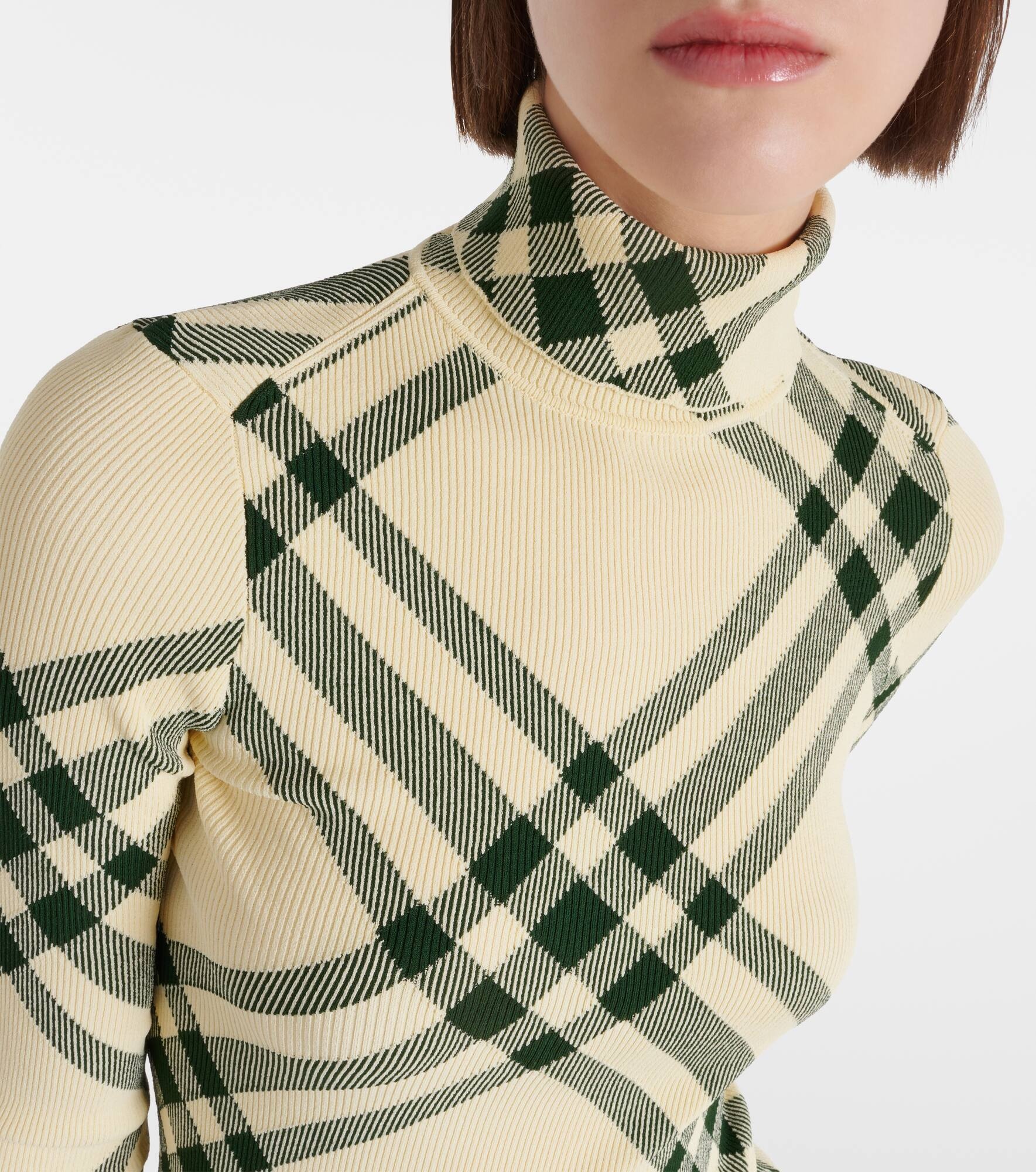Burberry Check turtleneck sweater - 4