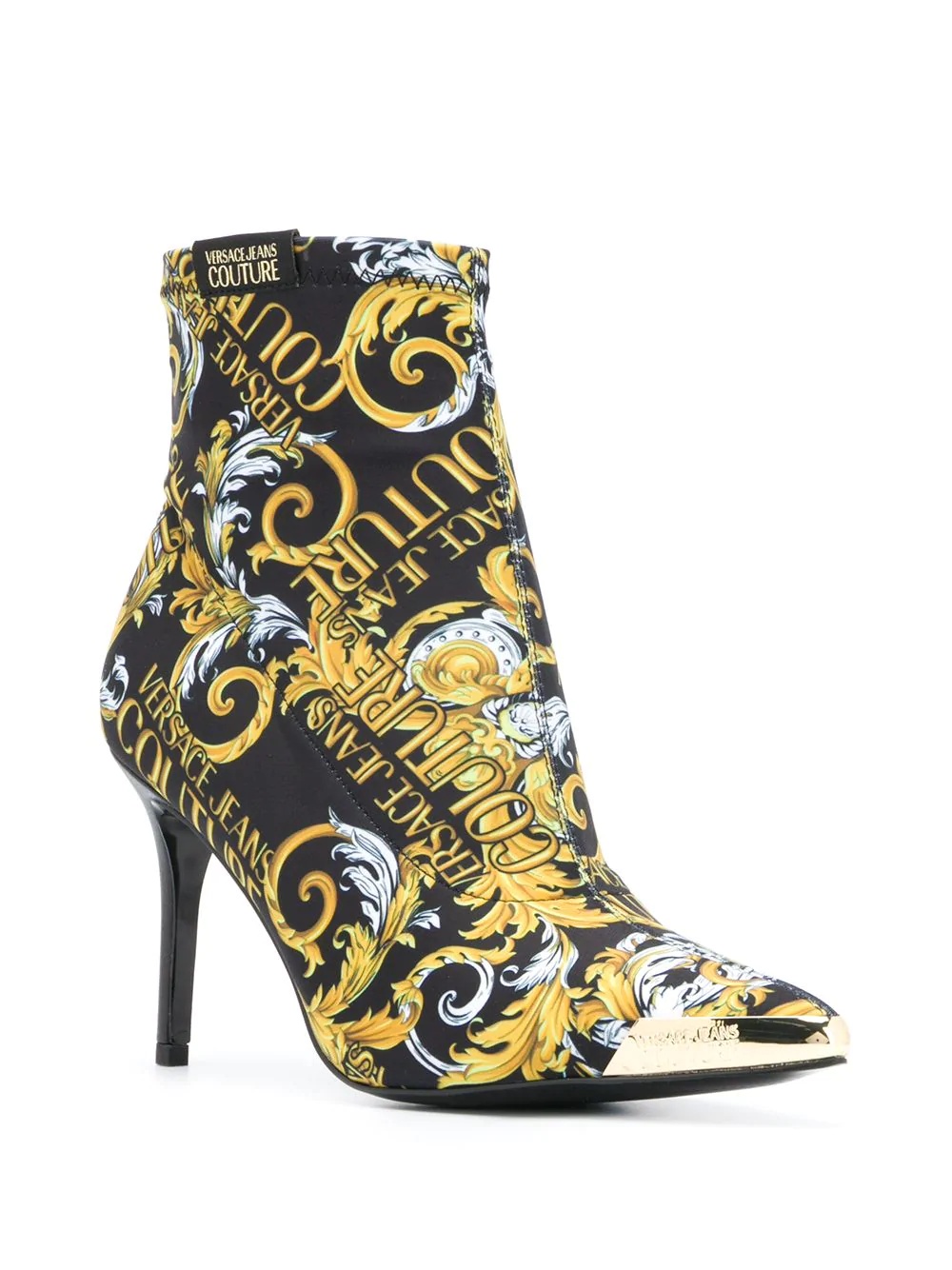 baroque print sock boots  - 2