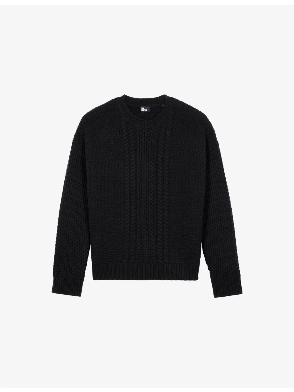 Textured Round-Neck Stretch-Wool Jumper - 1
