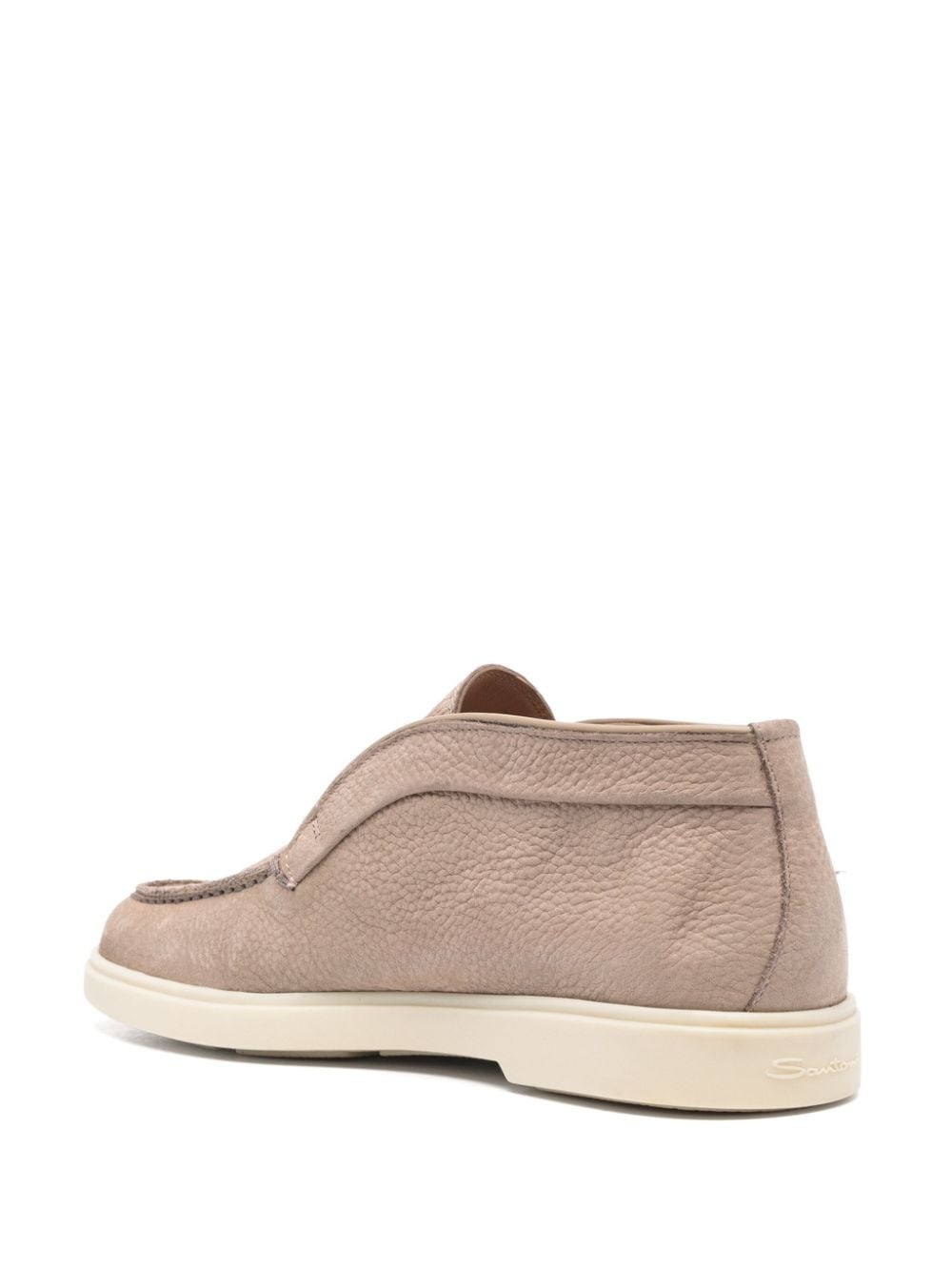 pebbled suede loafers - 3