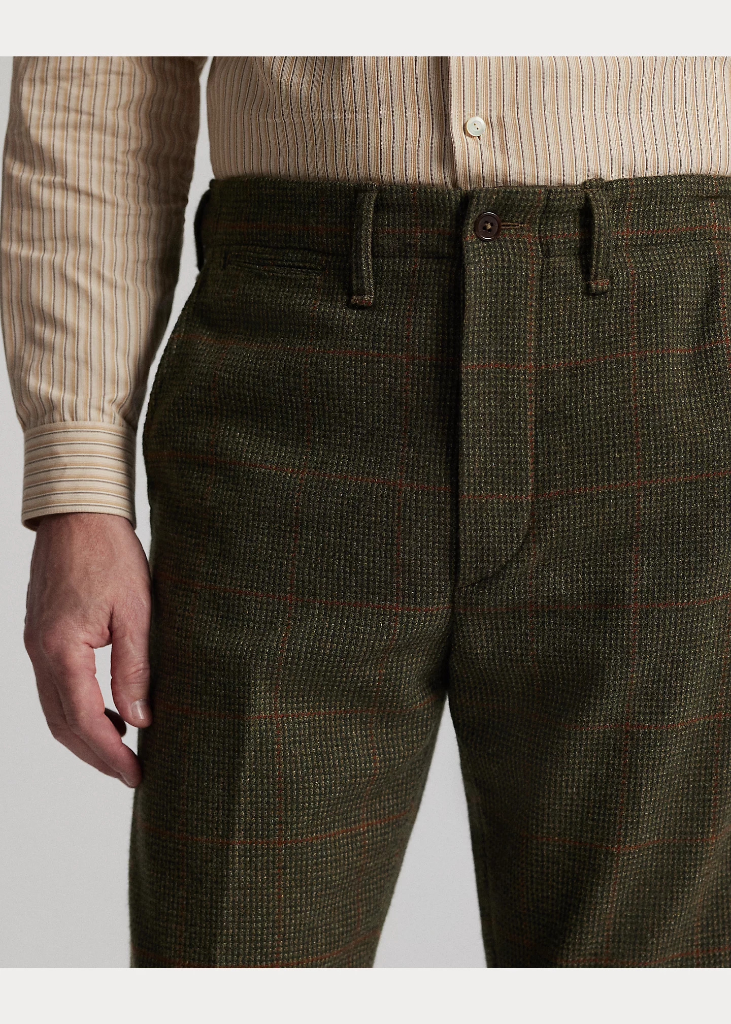 Windowpane Wool Tweed Officer’s Pant - 5