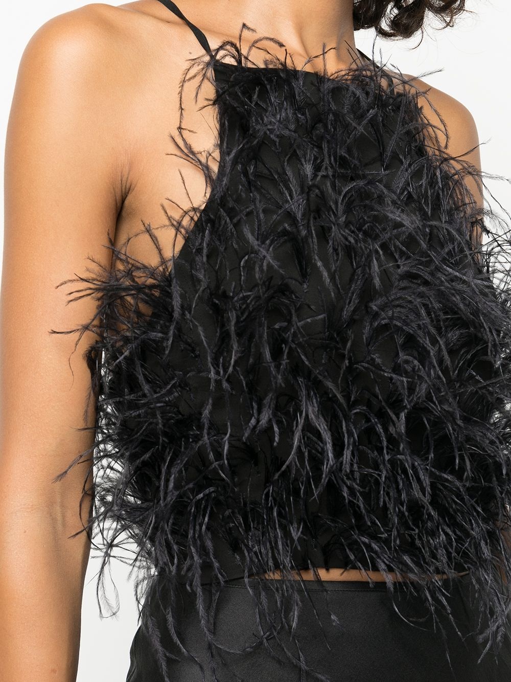 Joey ostrich feather blouse - 5