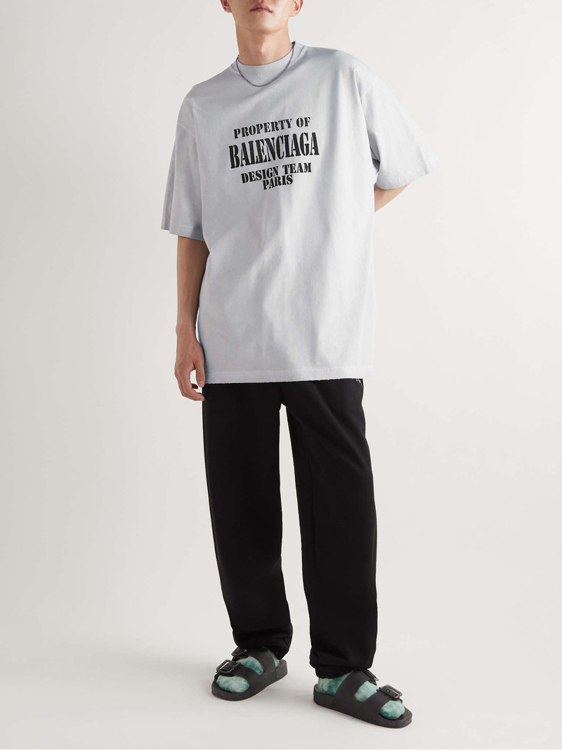 BALENCIAGA Printed Cotton-Jersey T-Shirt outlook
