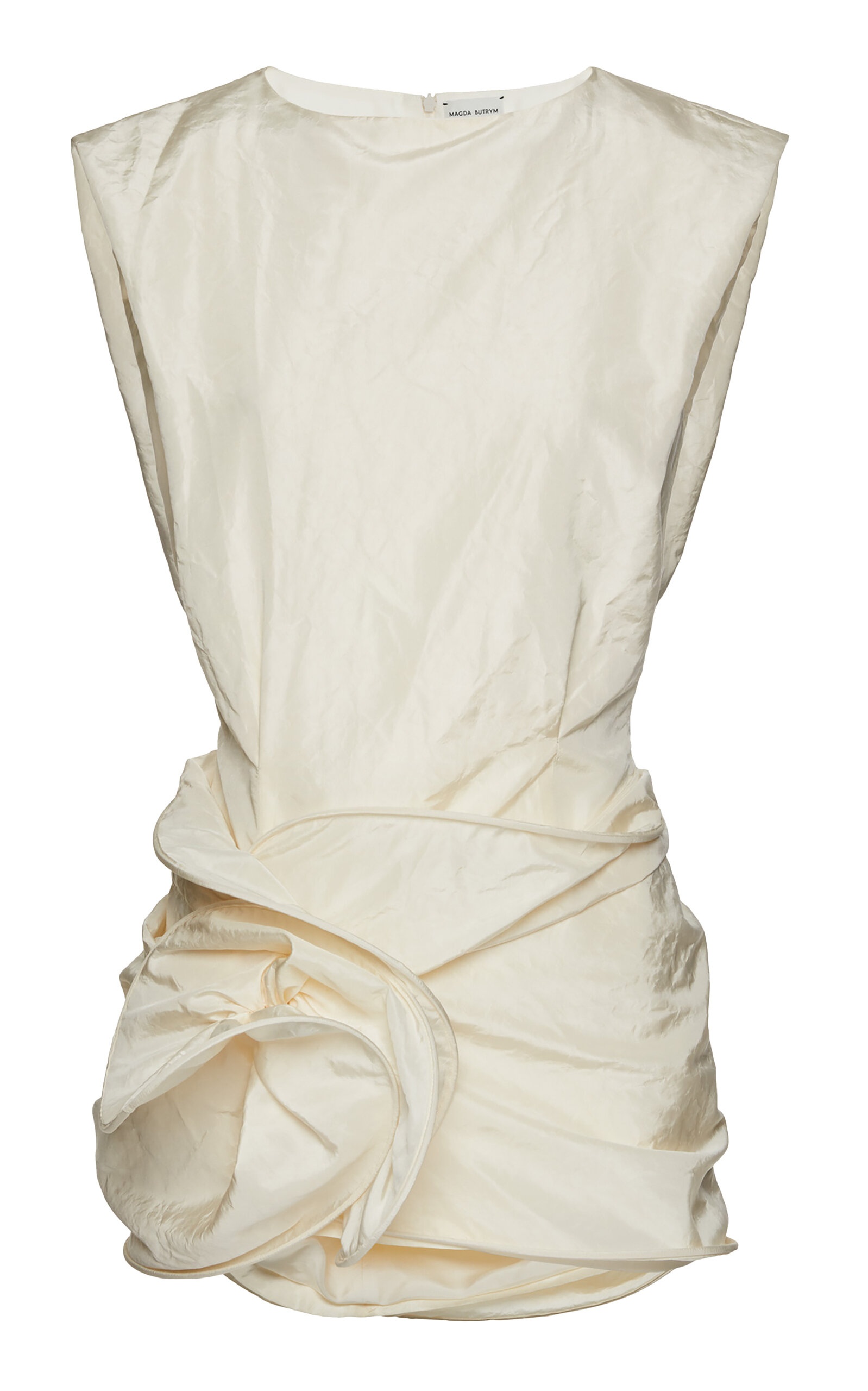 Silk Wrap Mini Dress ivory - 1