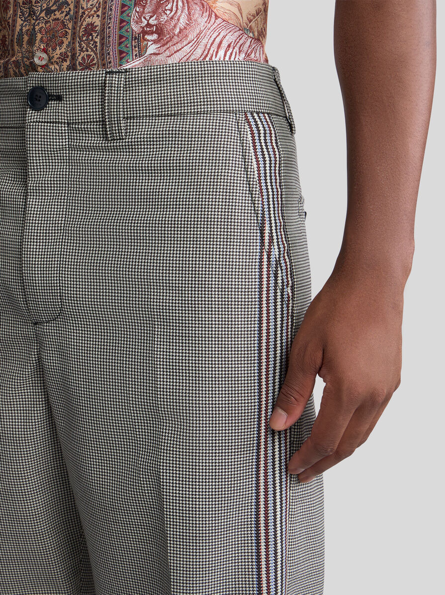 WOOL HOUNDSTOOTH TROUSERS - 3