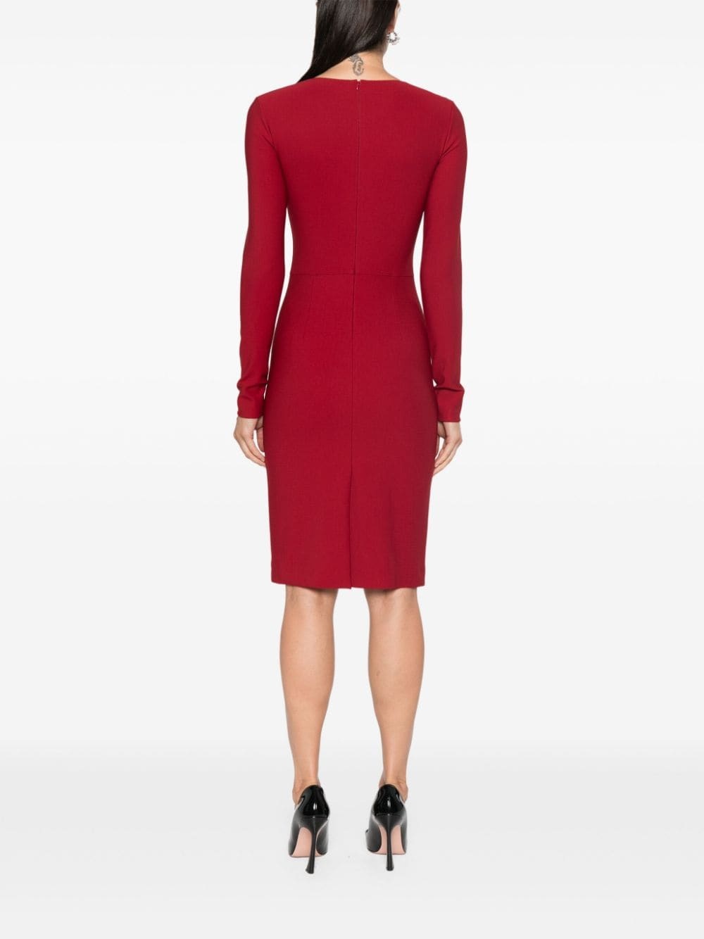 bra-pattern jersey midi dress - 4