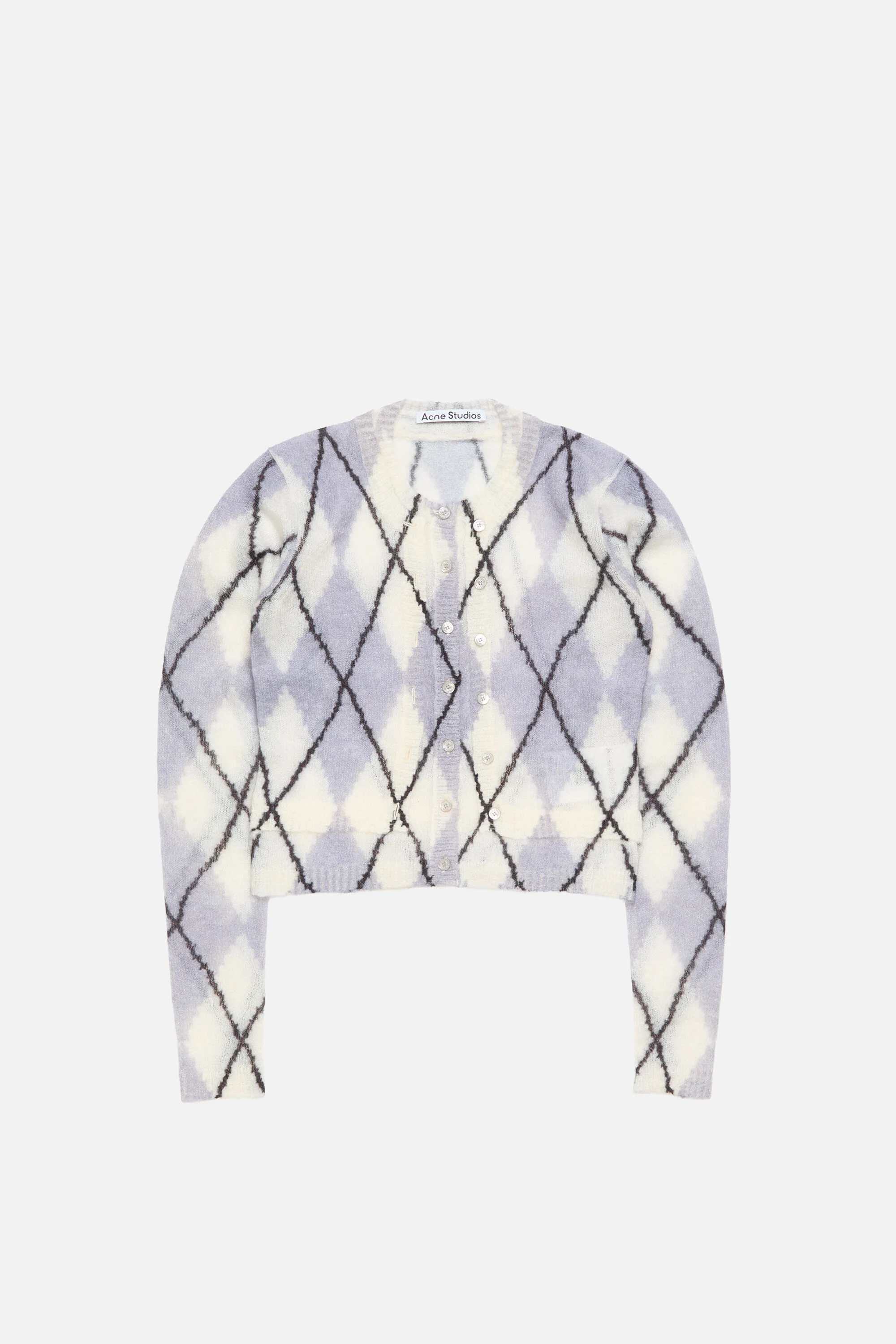 Mohair cardigan - Mauve Grey - 1