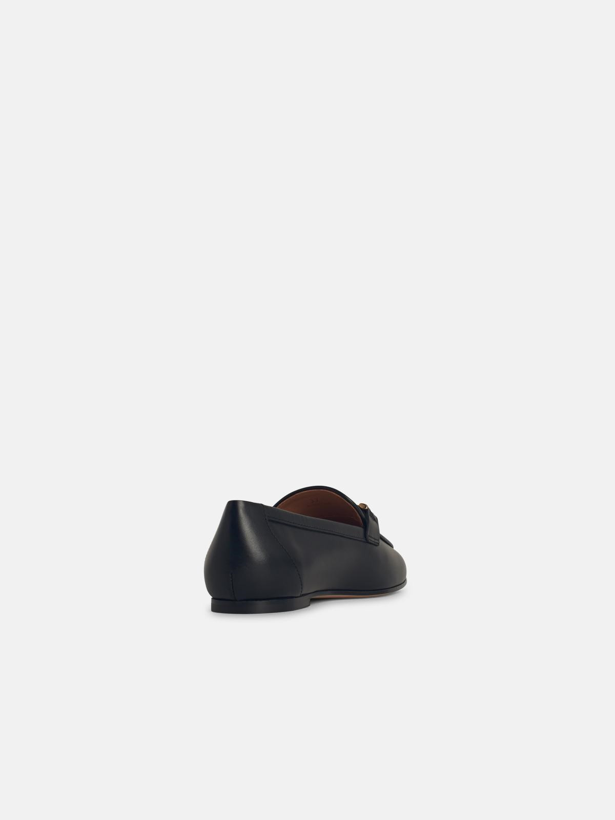 BLACK LEATHER LOAFERS - 3