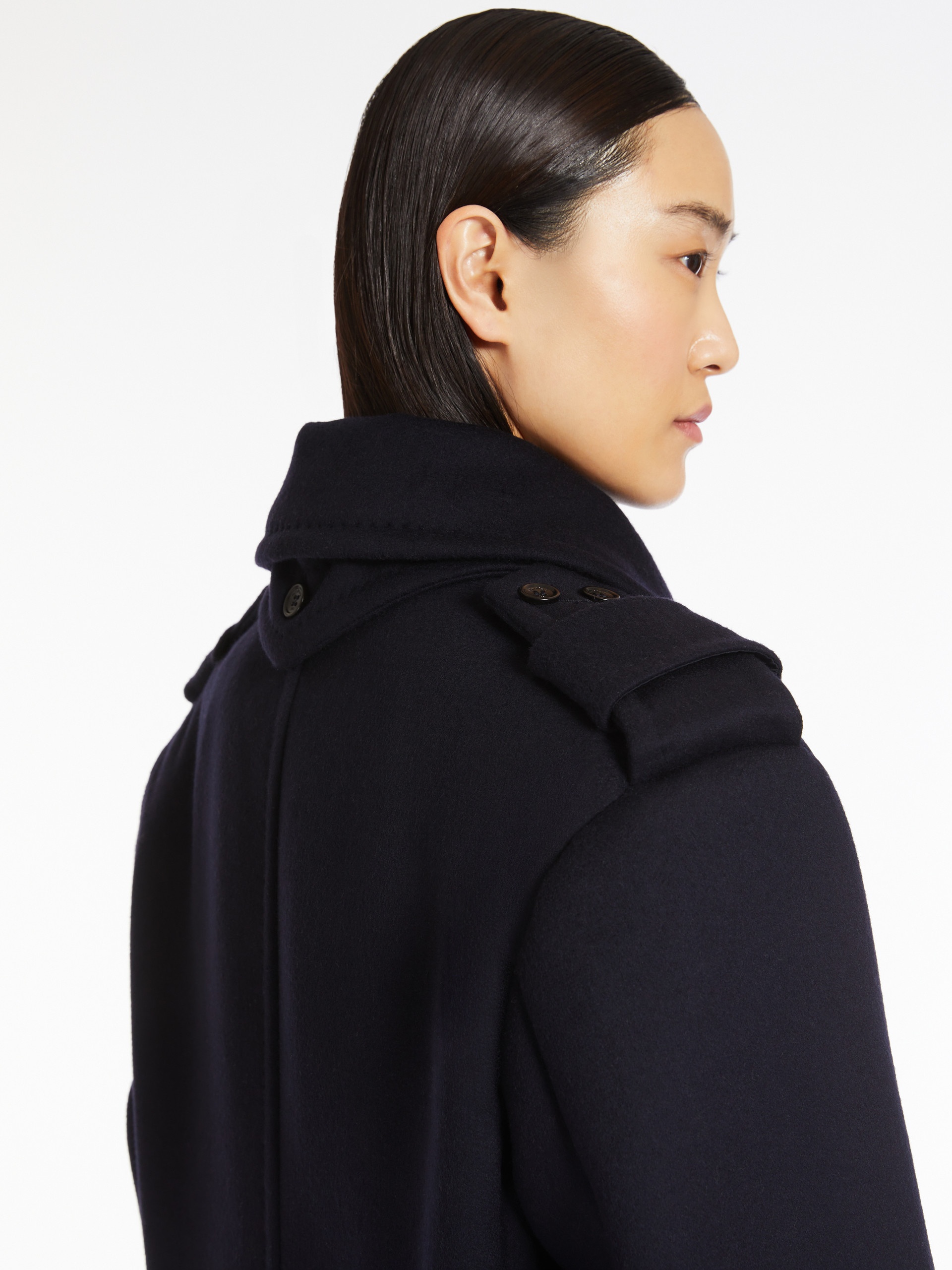 LAVENO Oversized wool and cashmere trench coat - 6