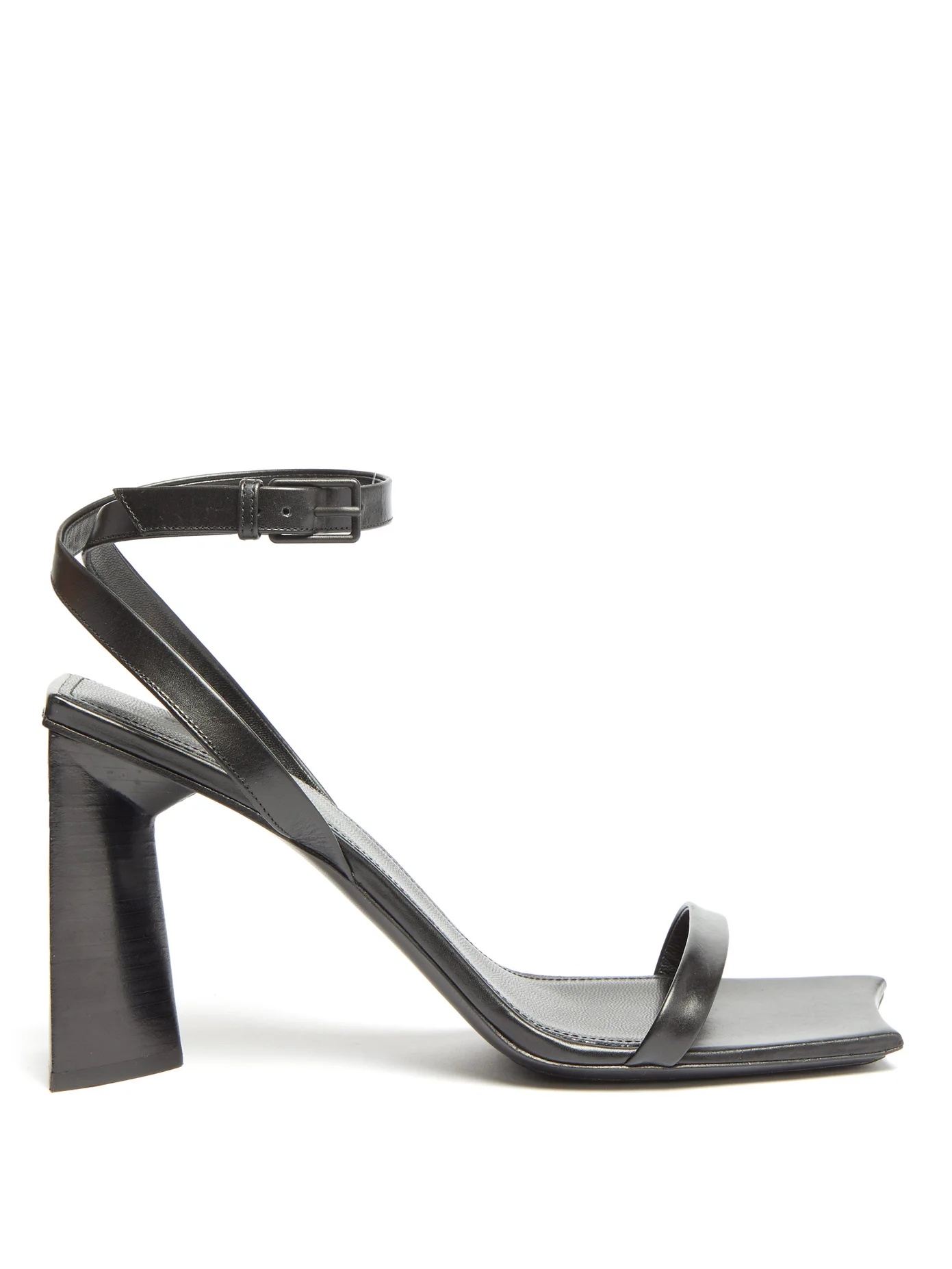 Moon square-toe leather sandals - 1