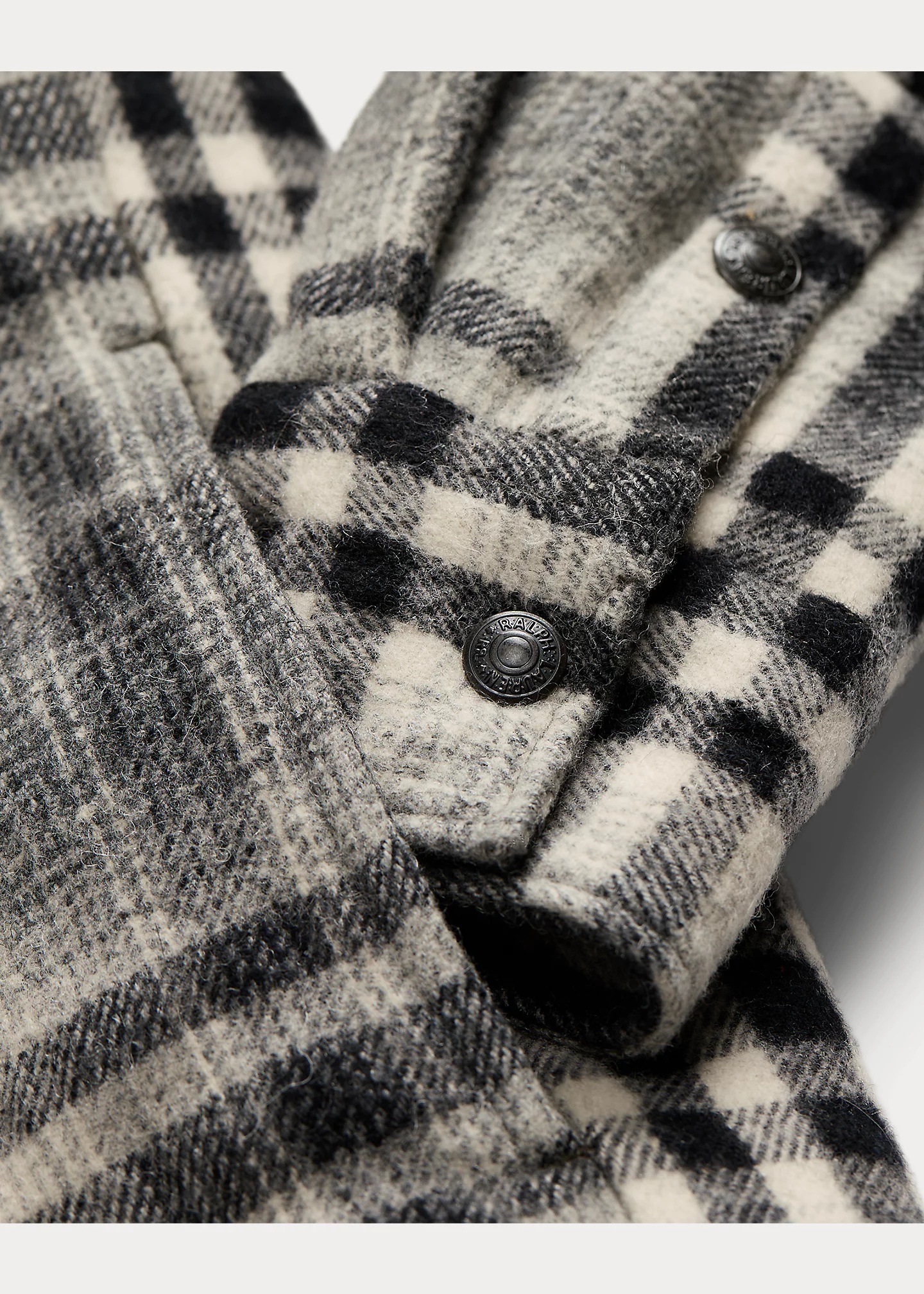 Fleece-Lined Plaid Twill Overshirt - 6