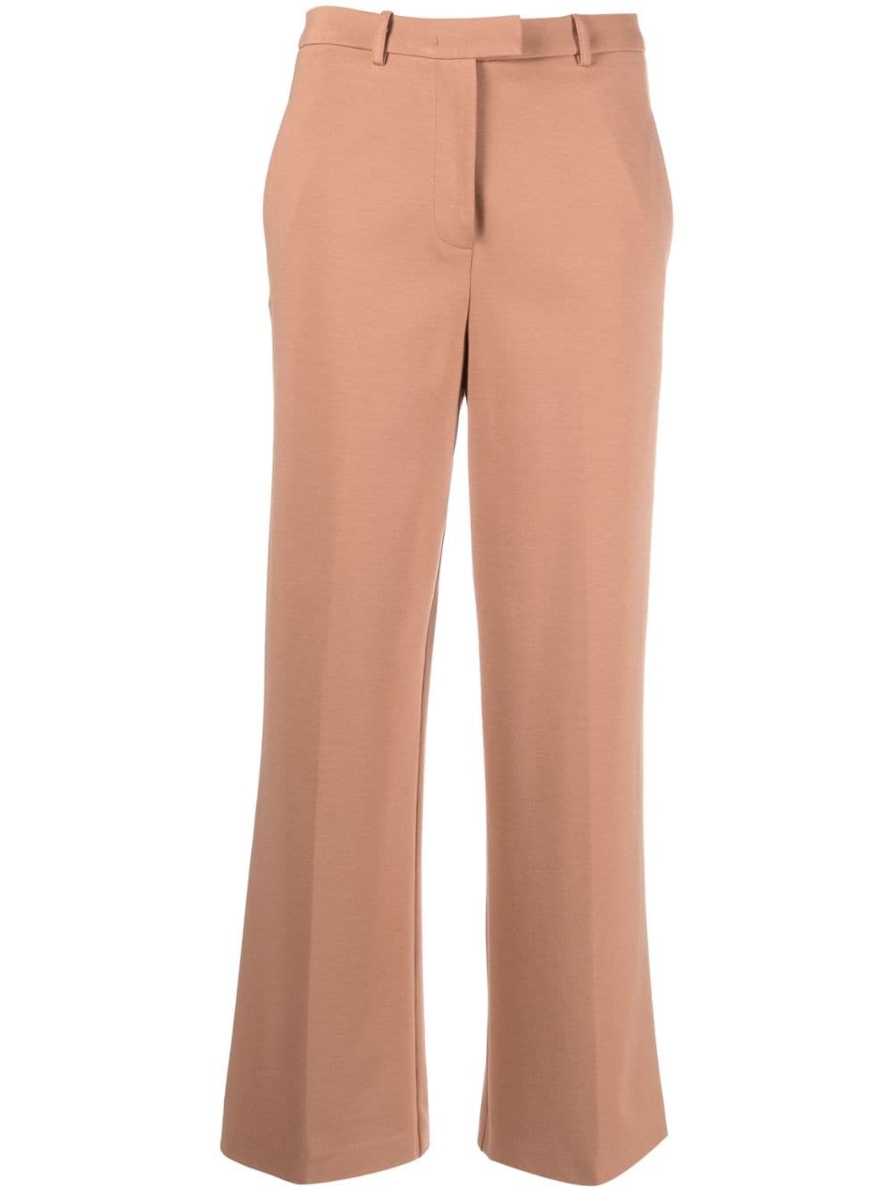 mid-rise straight-leg trousers - 1