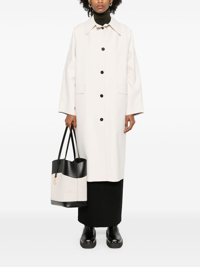 KASSL Editions single-breasted long coat outlook