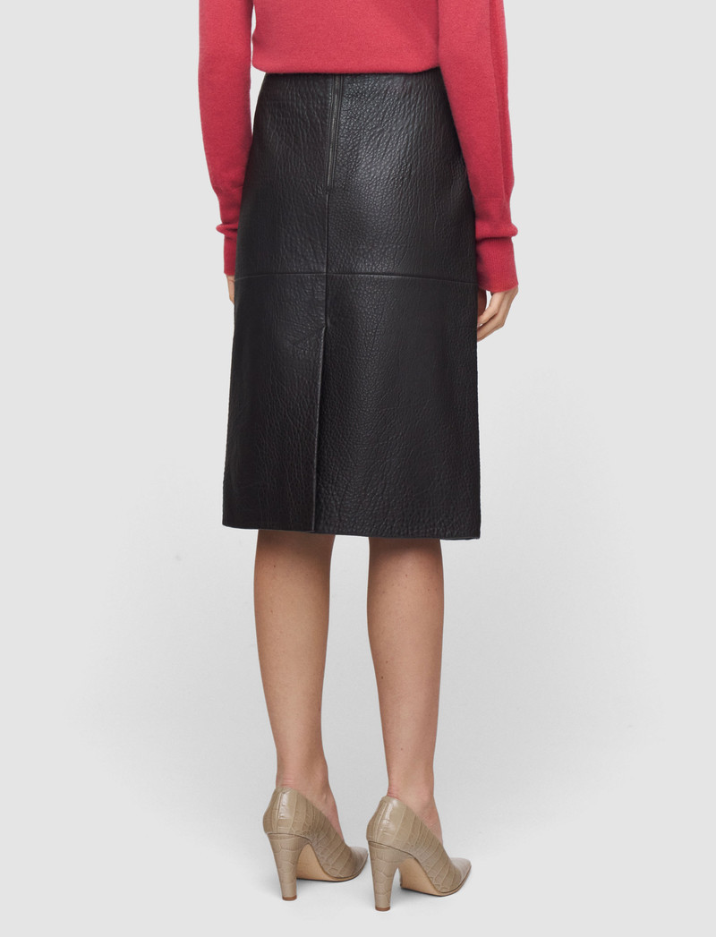 JOSEPH Shroff Pebble Leather Skirt outlook