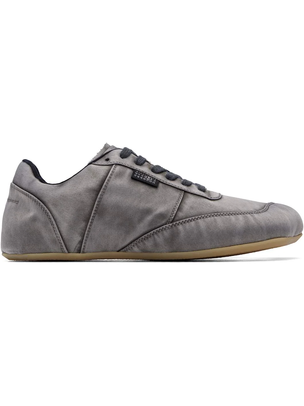 Gray Satin Sneakers - 1