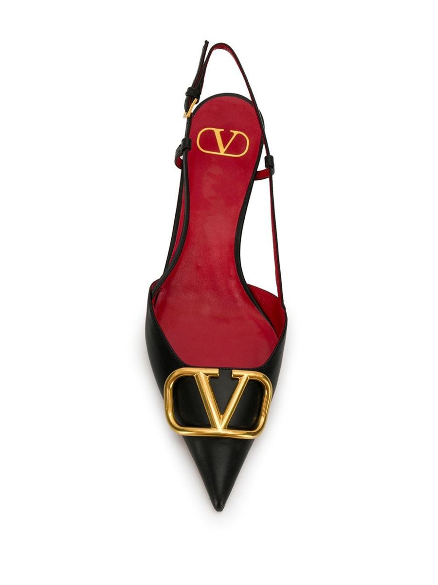 VALENTINO GARAVANI VLOGO SIGNATURE LEATHER PUMPS - 4