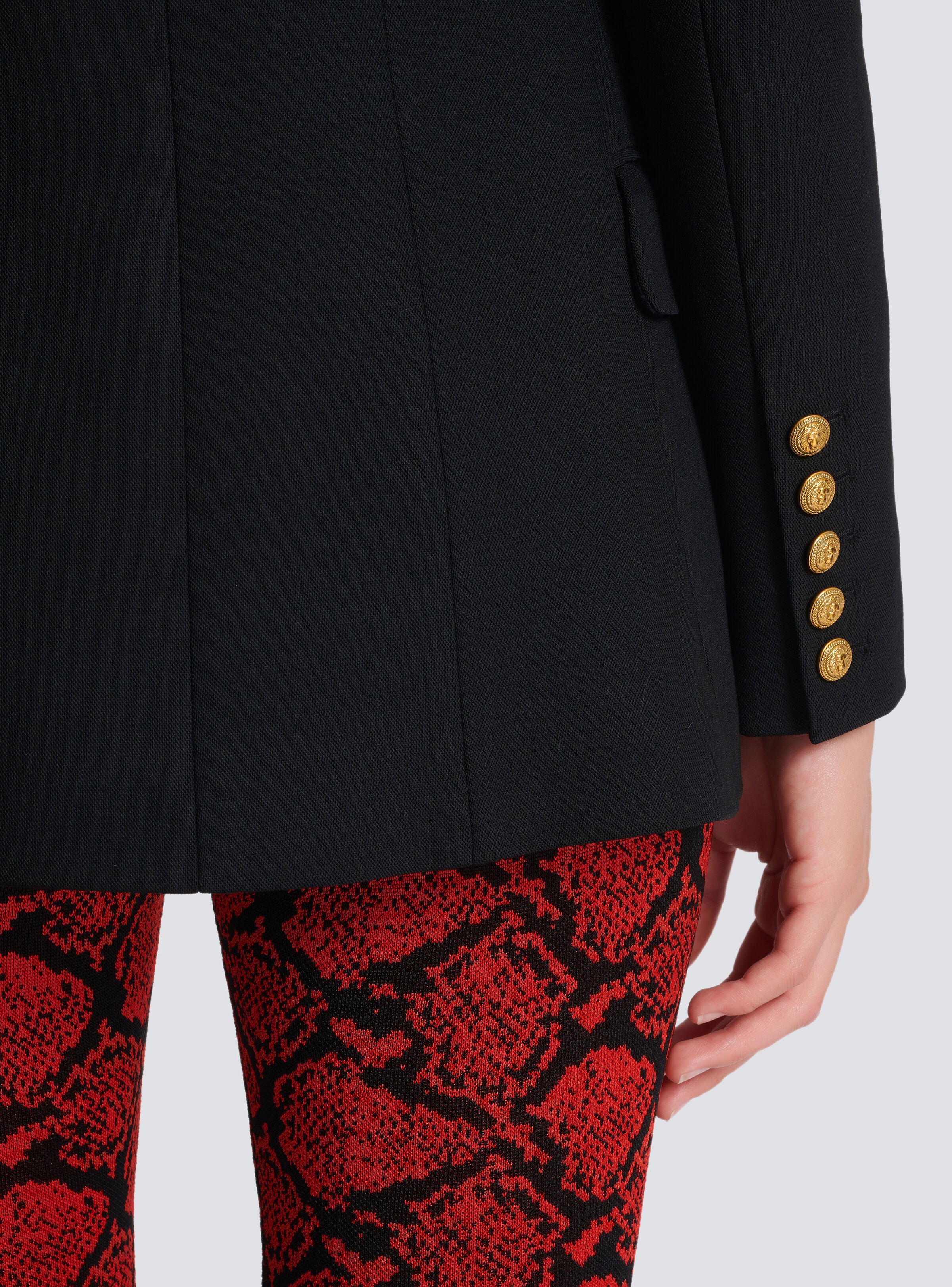 6-button wool jacket - 6