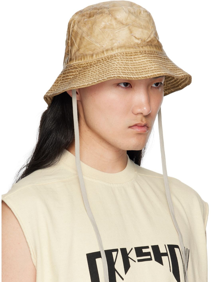 Rick Owens DRKSHDW Beige 'Hollywood' Gilligan Bucket Hat outlook