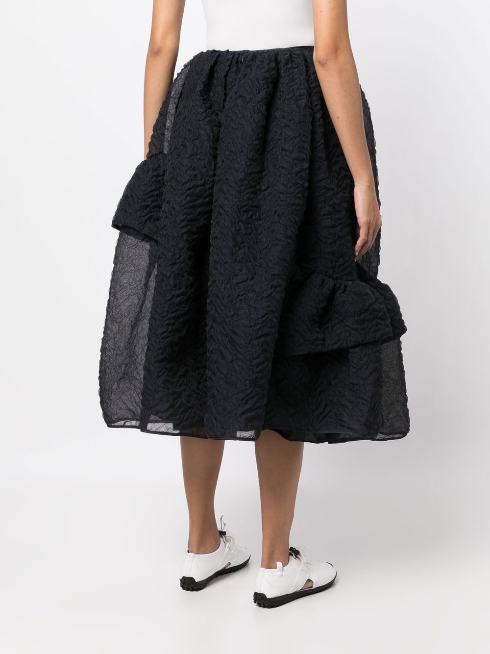 textured tiered midi skirt - 4
