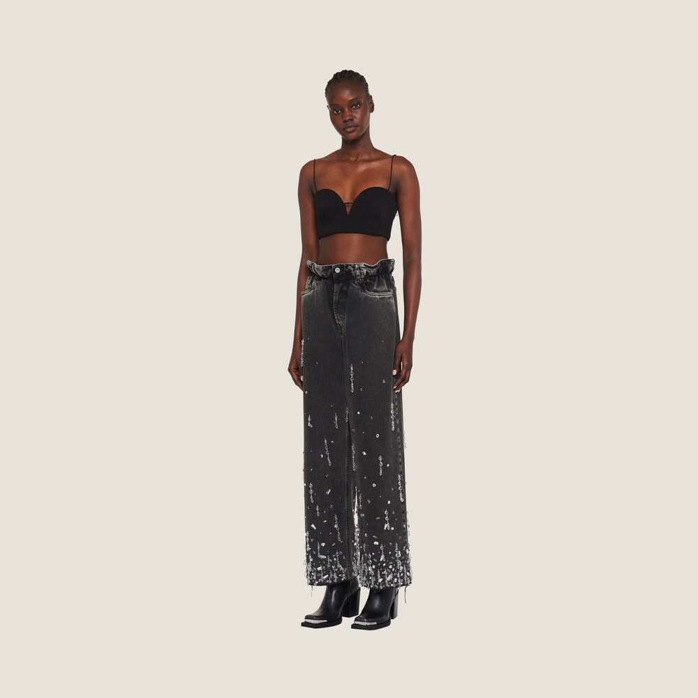 Black denim pants - 2