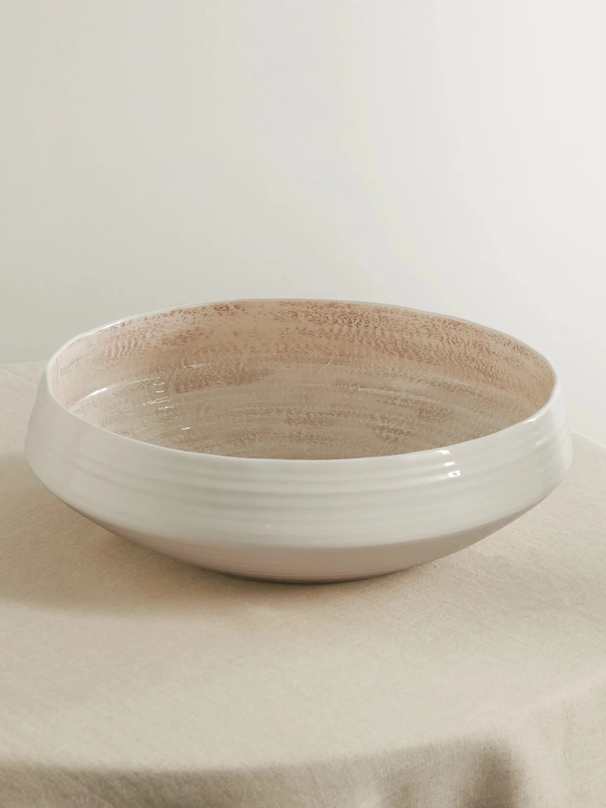 Large Glazed Ceramic Bowl - 1