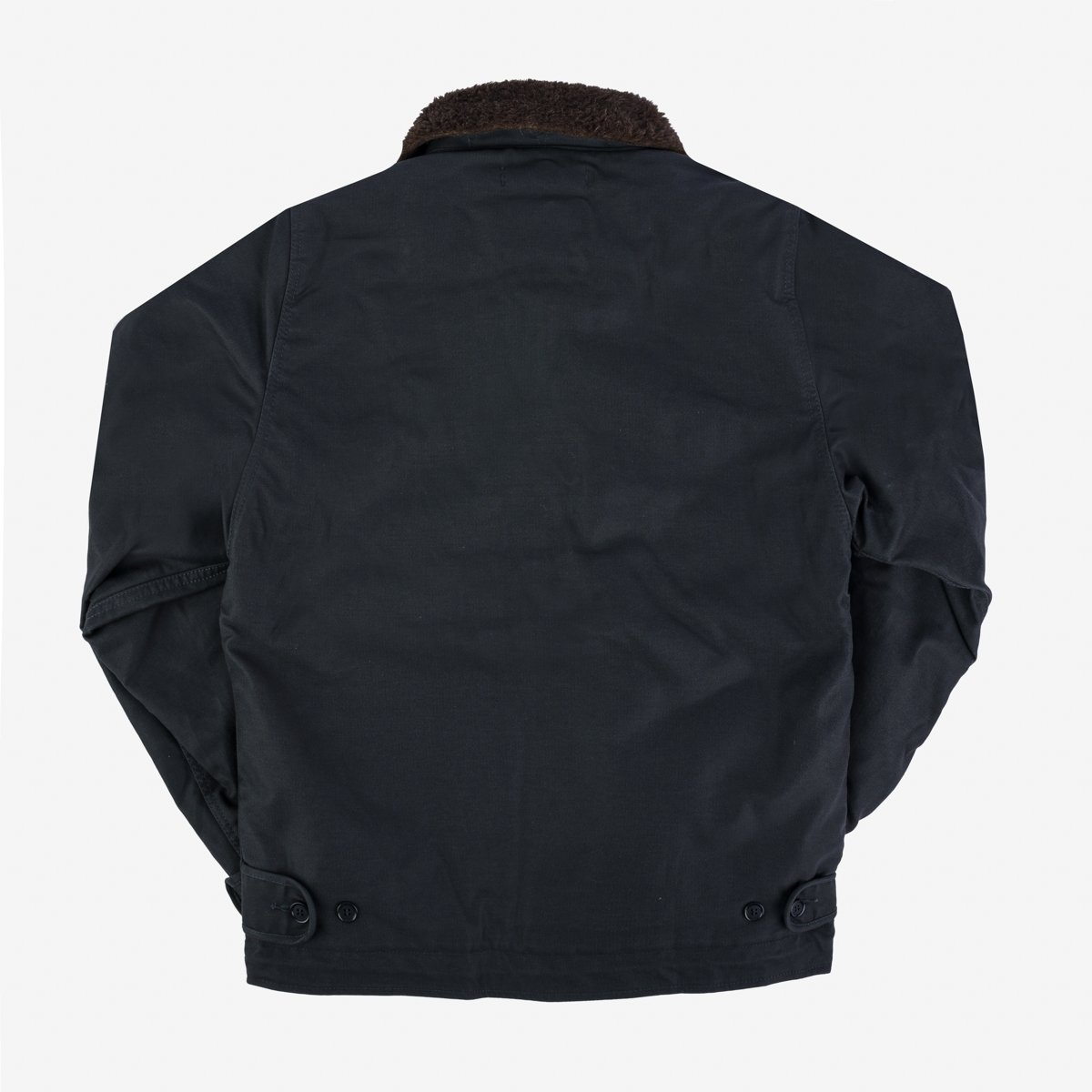 IHM-37-BLK Oiled Whipcord N1 Deck Jacket - Black - 6