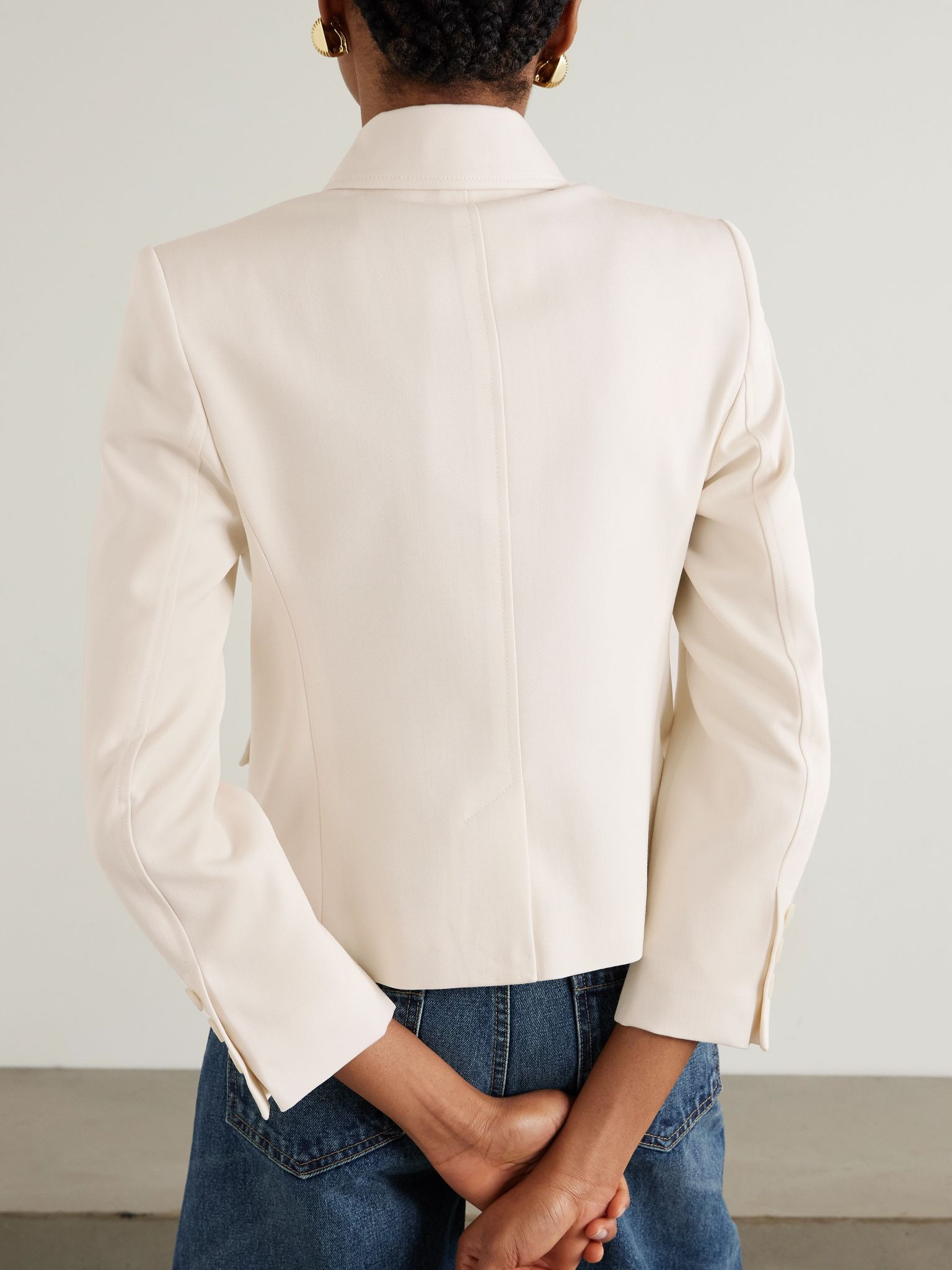 Jamison wool-twill jacket Ecru - 4