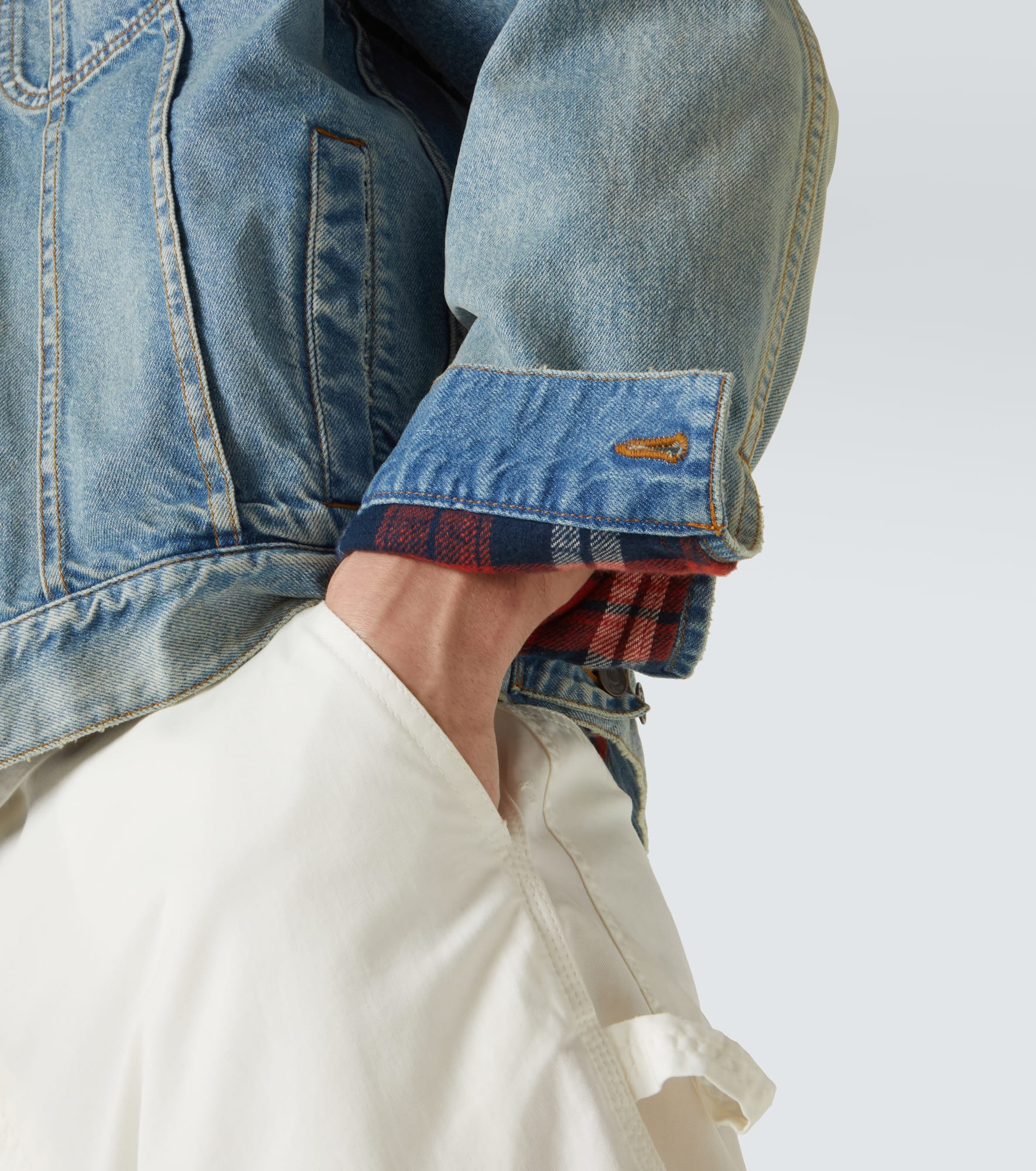 Joret corduroy-trimmed denim jacket - 5