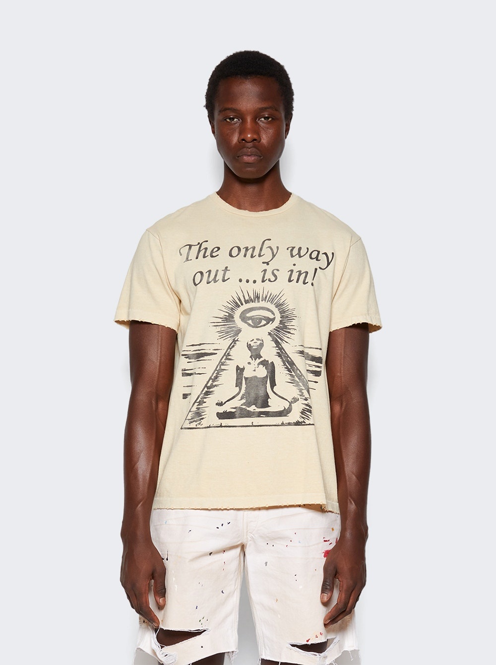 Only Way Out Tee Antique White - 3