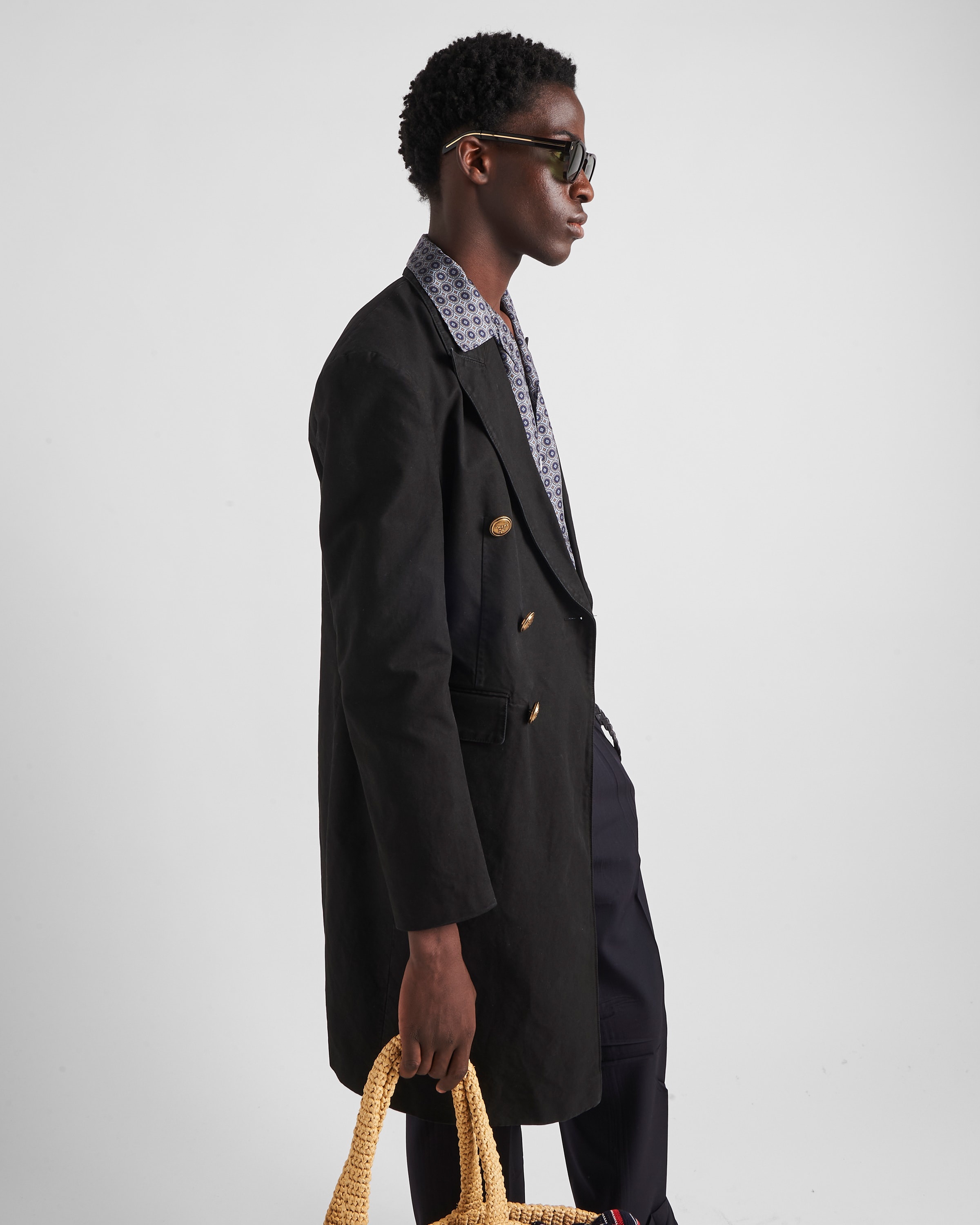 Double-breasted technical cotton coat - 3